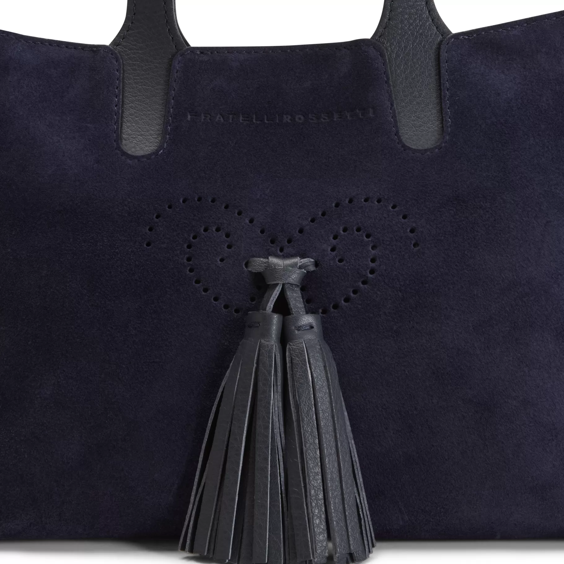 Online Fratelli Rossetti Hobo Tote Bag Piccola in suede colore blu navy-