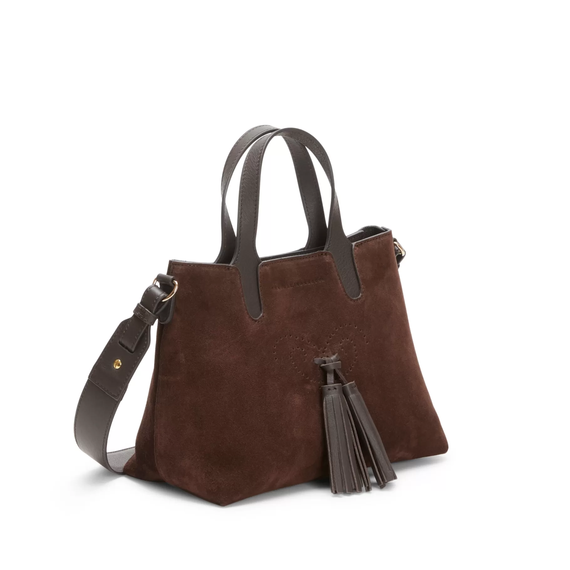 Cheap Fratelli Rossetti Hobo Tote Bag Piccola in suede colore cacao-