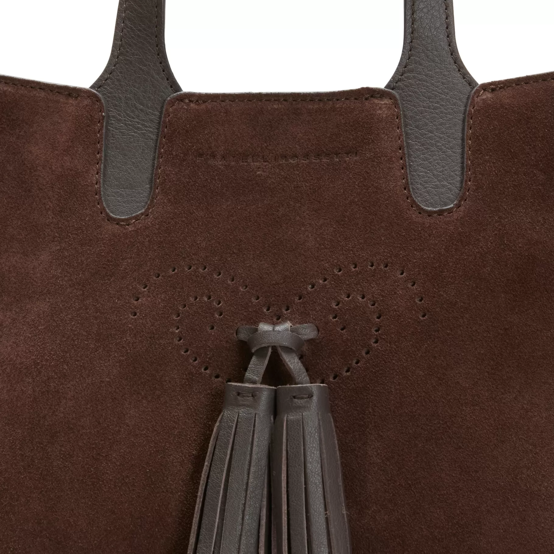 Cheap Fratelli Rossetti Hobo Tote Bag Piccola in suede colore cacao-