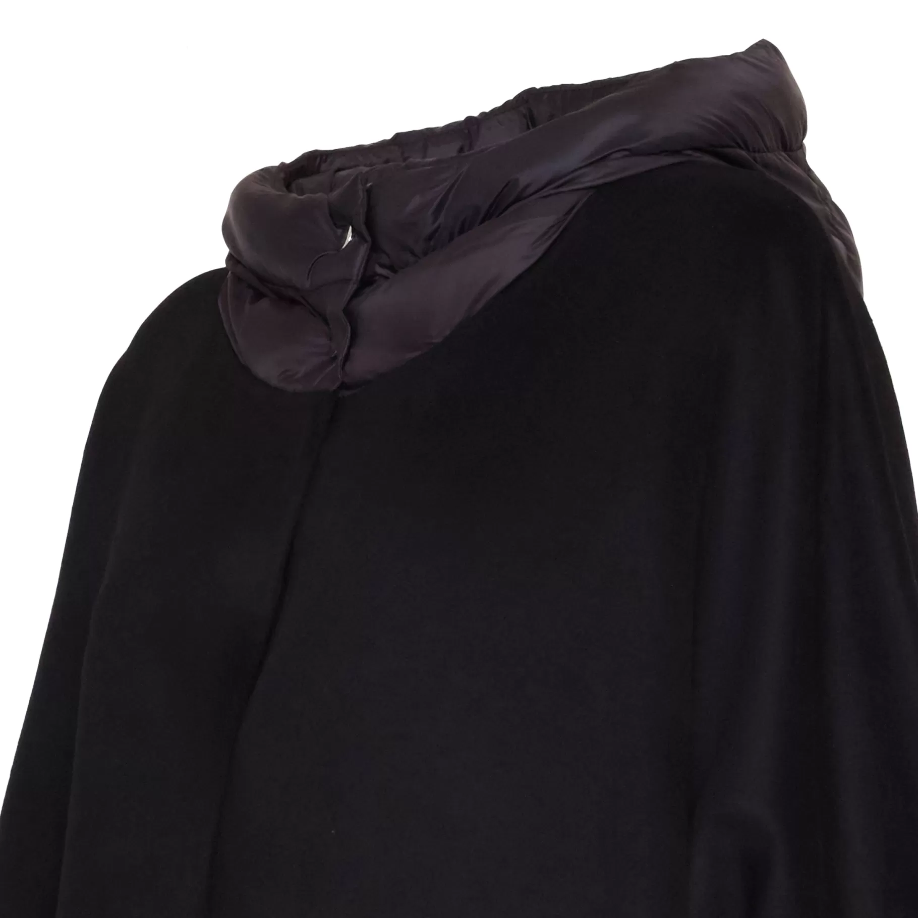 Clearance Fratelli Rossetti Mantella da donna in lana e shearling colore beige- Nero