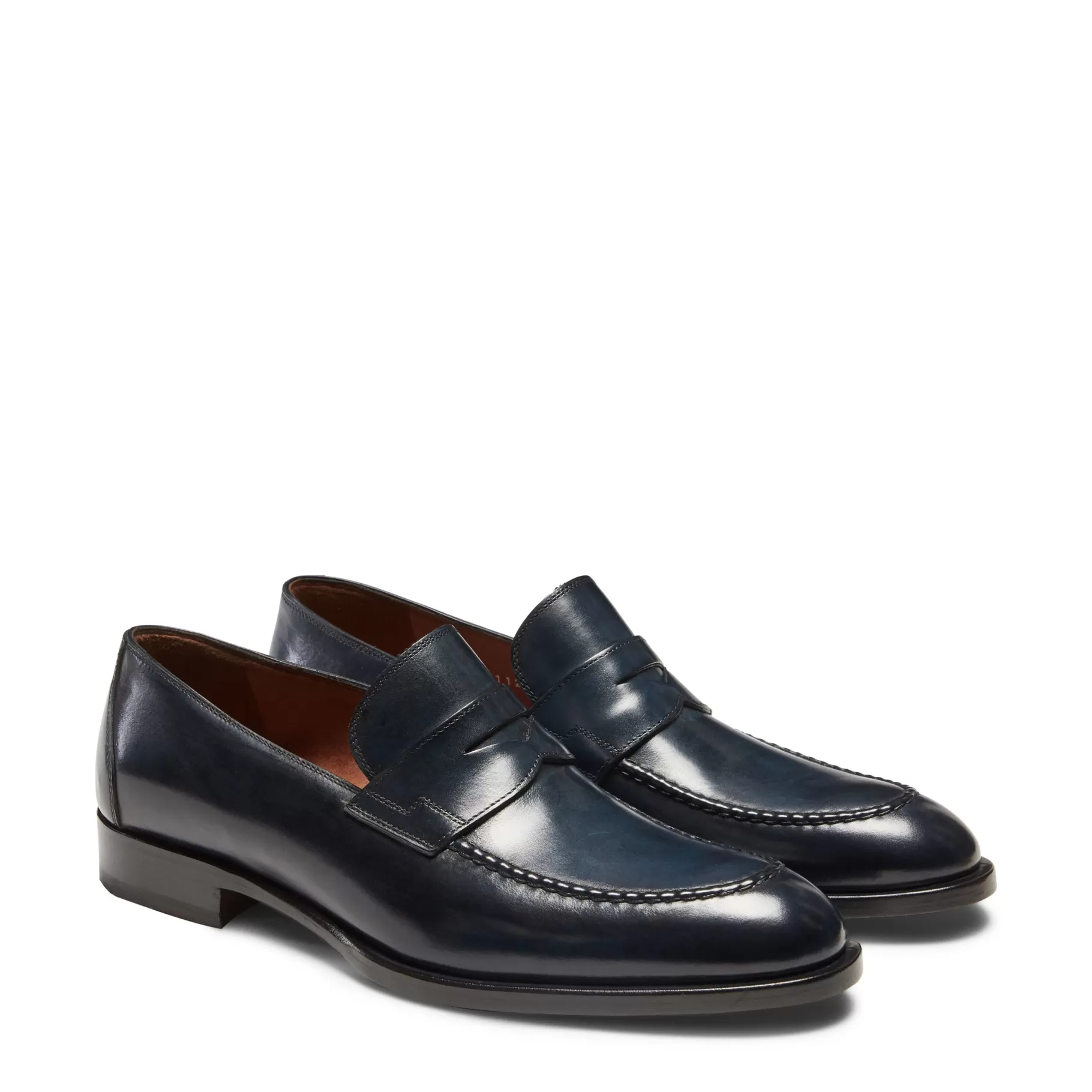 New Fratelli Rossetti Mocassino a fascetta in pelle colore blu- BluMarine