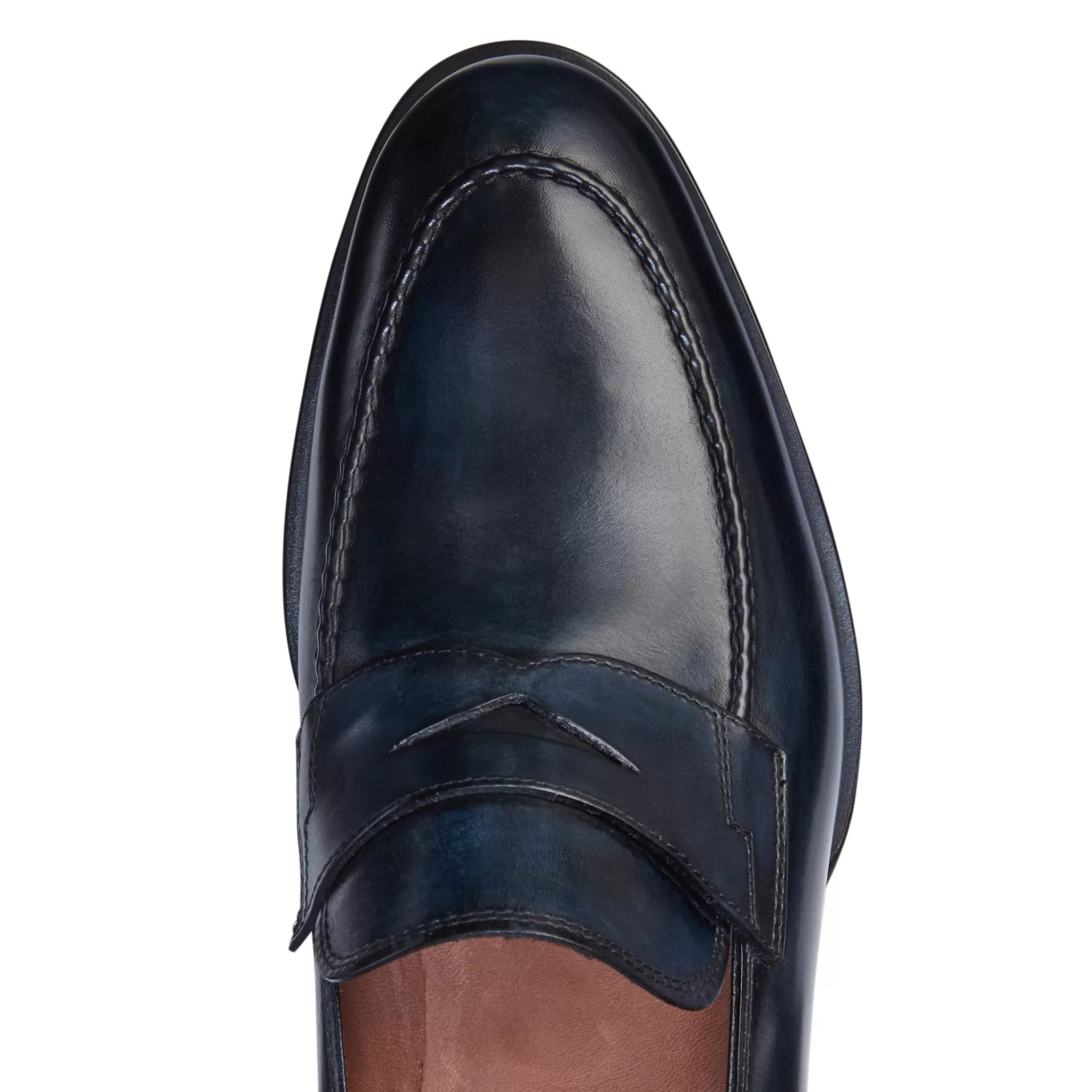 New Fratelli Rossetti Mocassino a fascetta in pelle colore blu- BluMarine