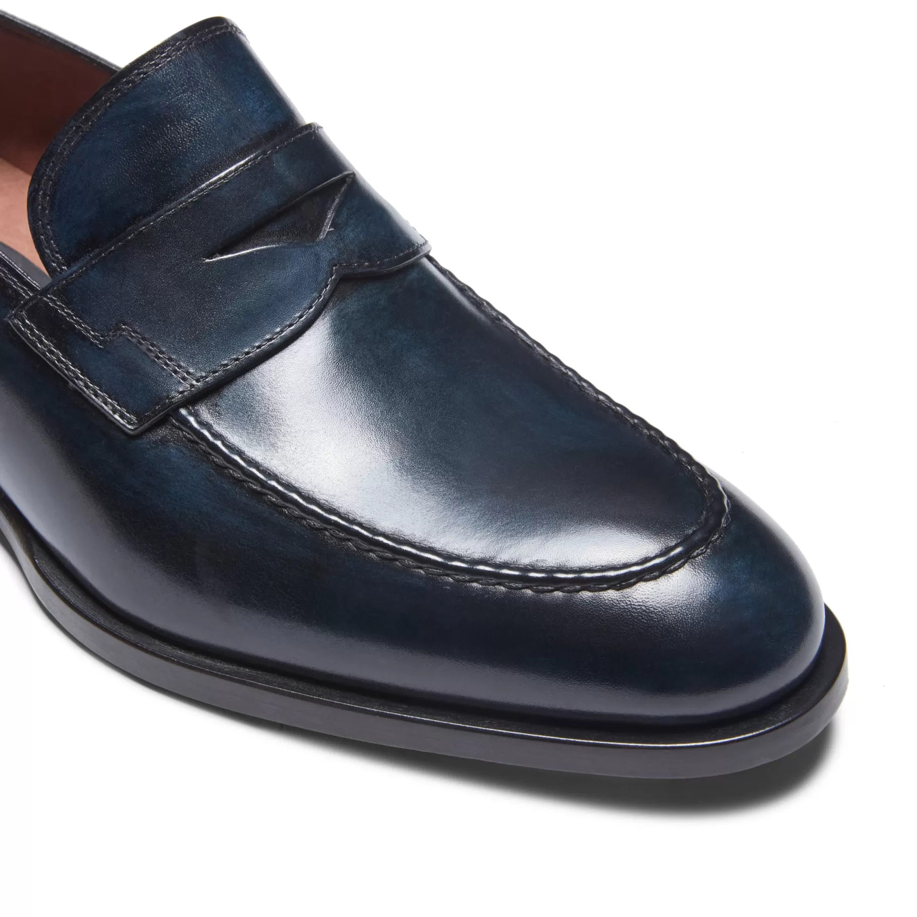 New Fratelli Rossetti Mocassino a fascetta in pelle colore blu- BluMarine