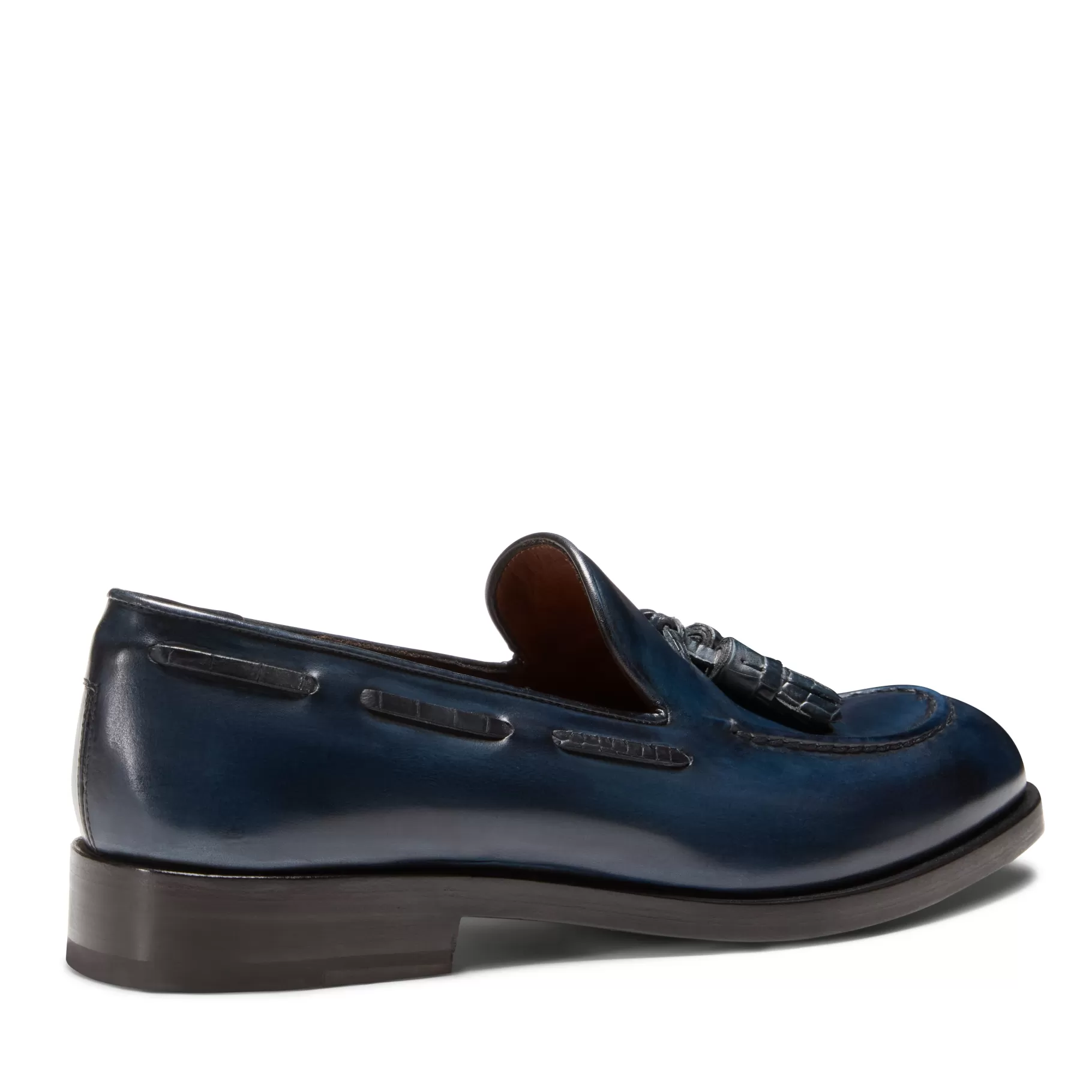 Outlet Fratelli Rossetti Mocassino Brera in pelle colore blu - Marine