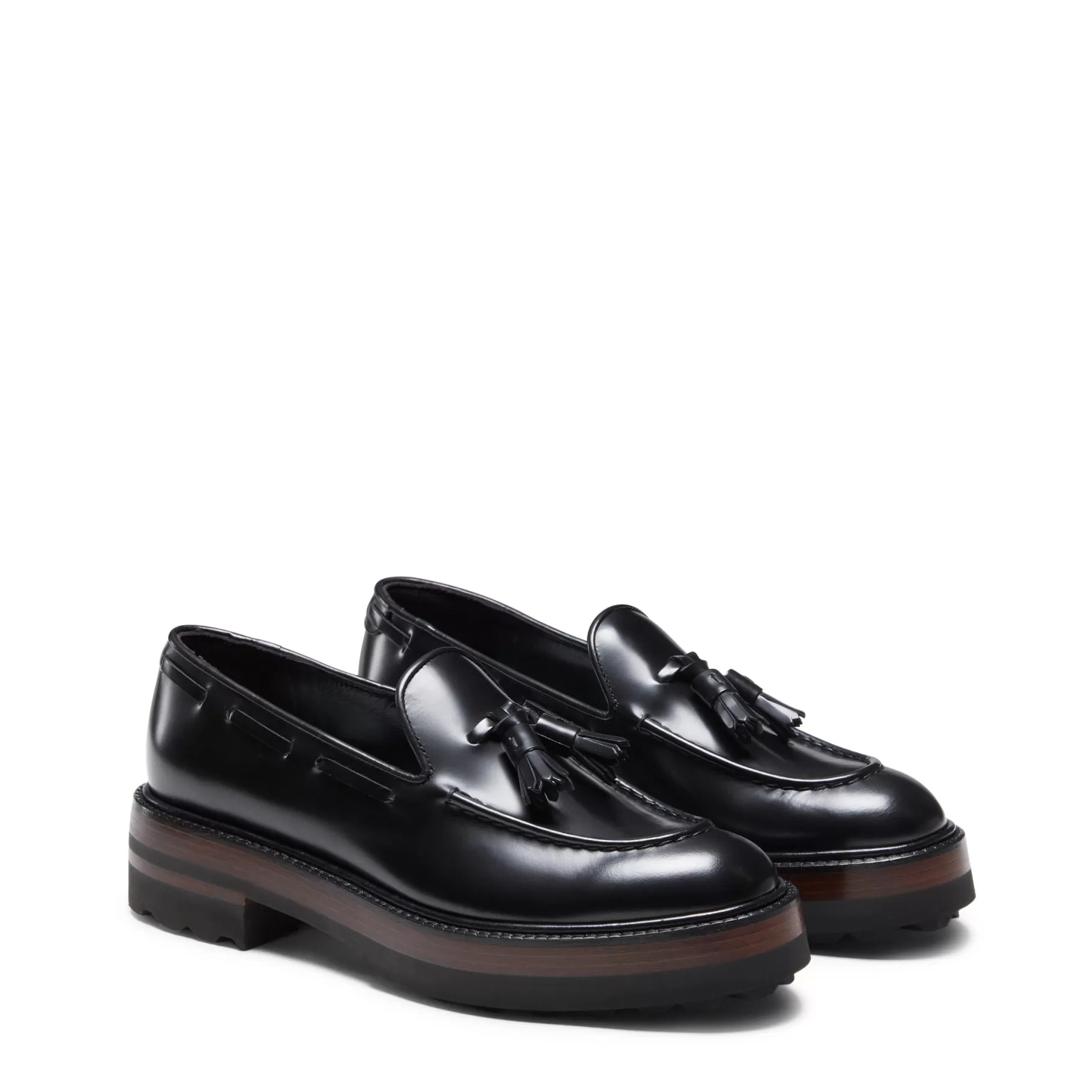 Discount Fratelli Rossetti Mocassino Brera in pelle colore - Nero