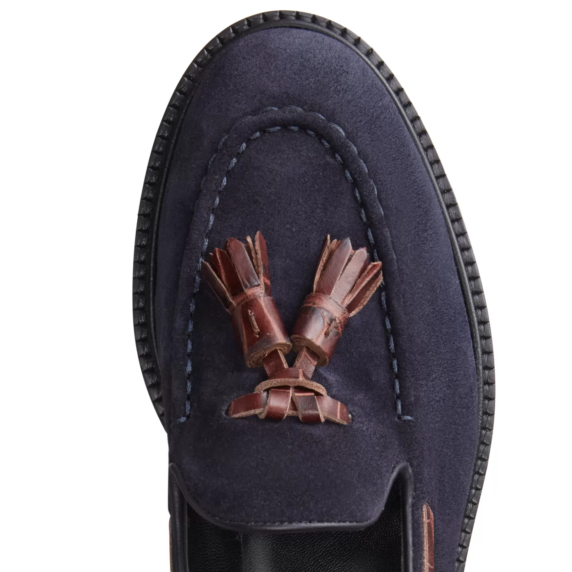 Online Fratelli Rossetti Mocassino Brera in suede colore blu- Navy