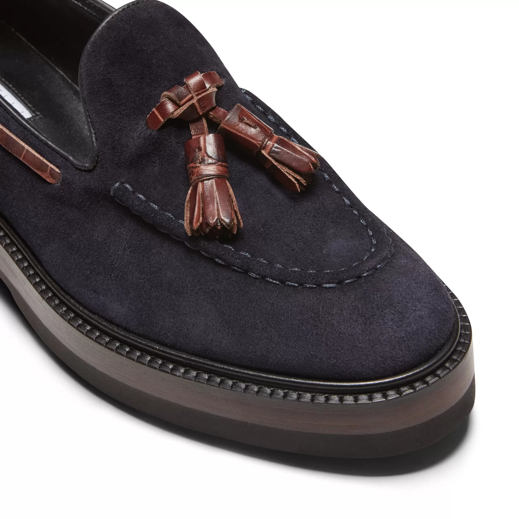Online Fratelli Rossetti Mocassino Brera in suede colore blu- Navy