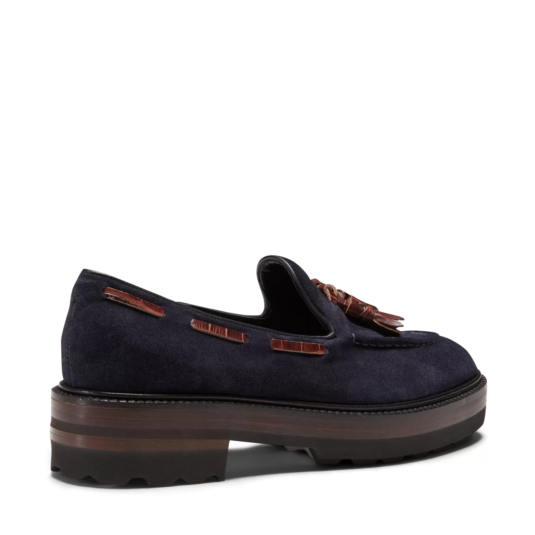 Online Fratelli Rossetti Mocassino Brera in suede colore blu- Navy