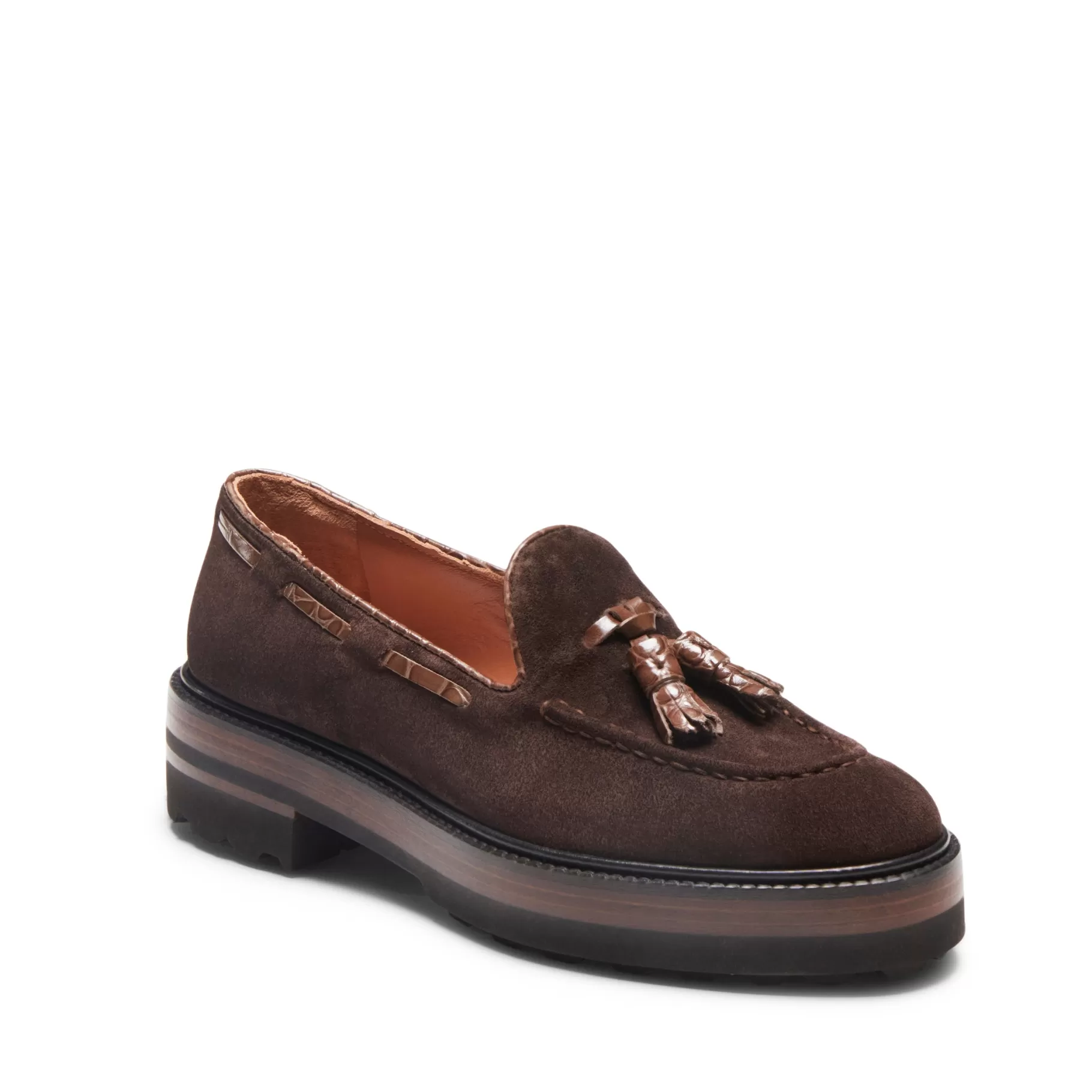 Flash Sale Fratelli Rossetti Mocassino Brera in suede colore - Cacao