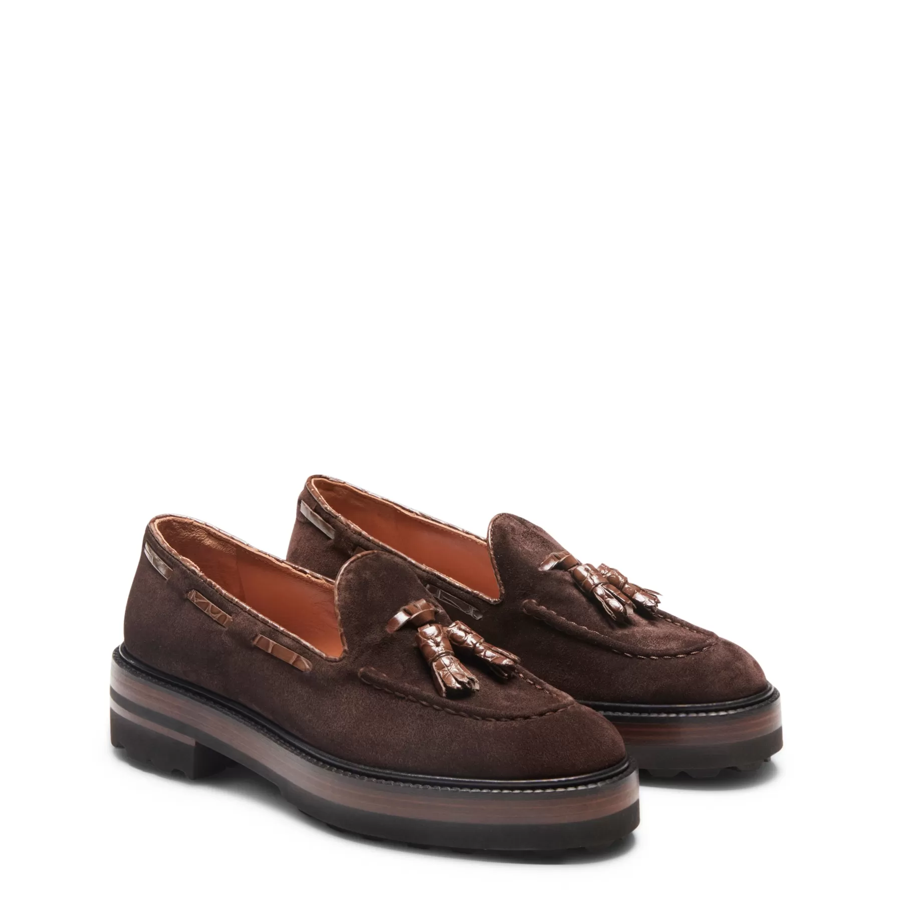 Flash Sale Fratelli Rossetti Mocassino Brera in suede colore - Cacao