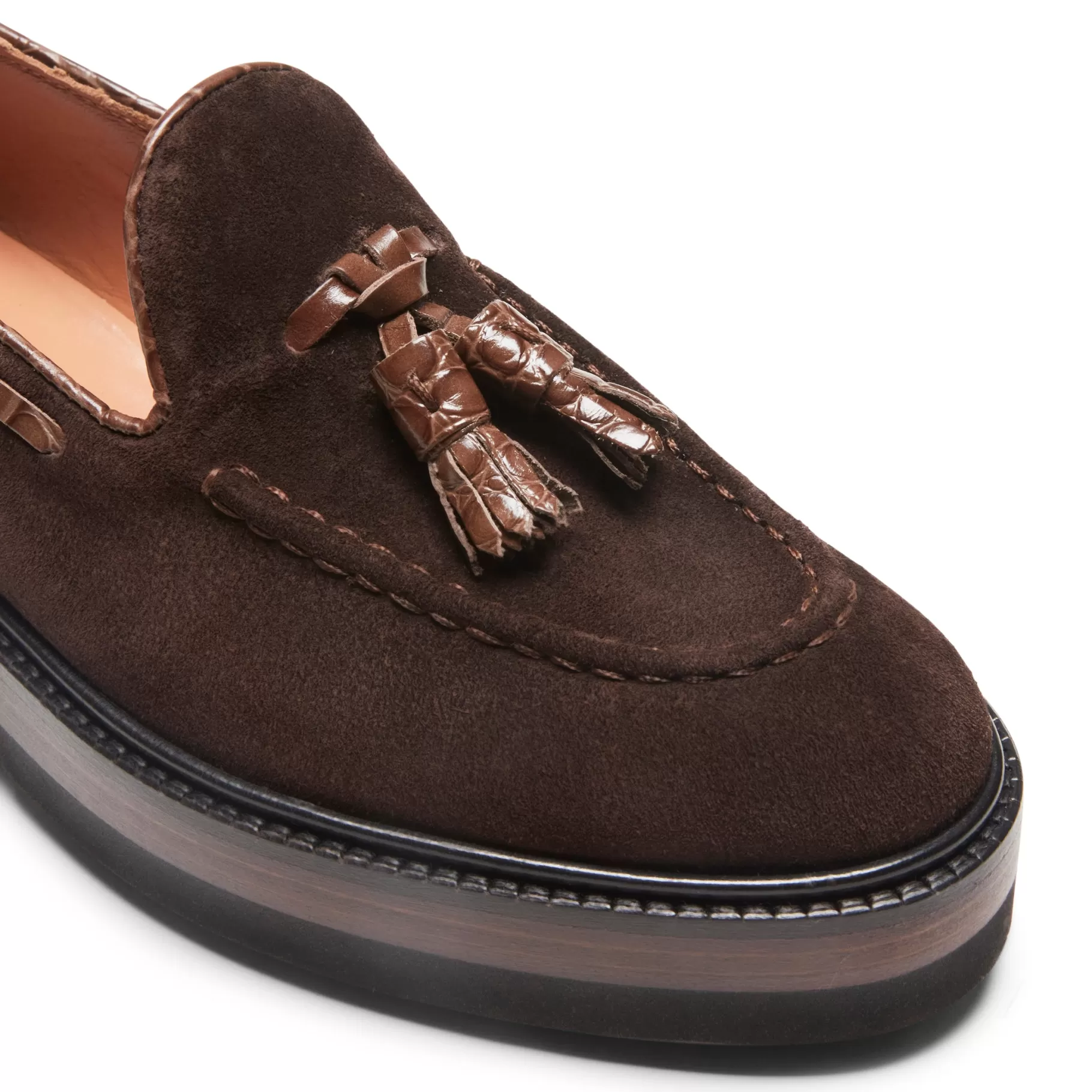Flash Sale Fratelli Rossetti Mocassino Brera in suede colore - Cacao