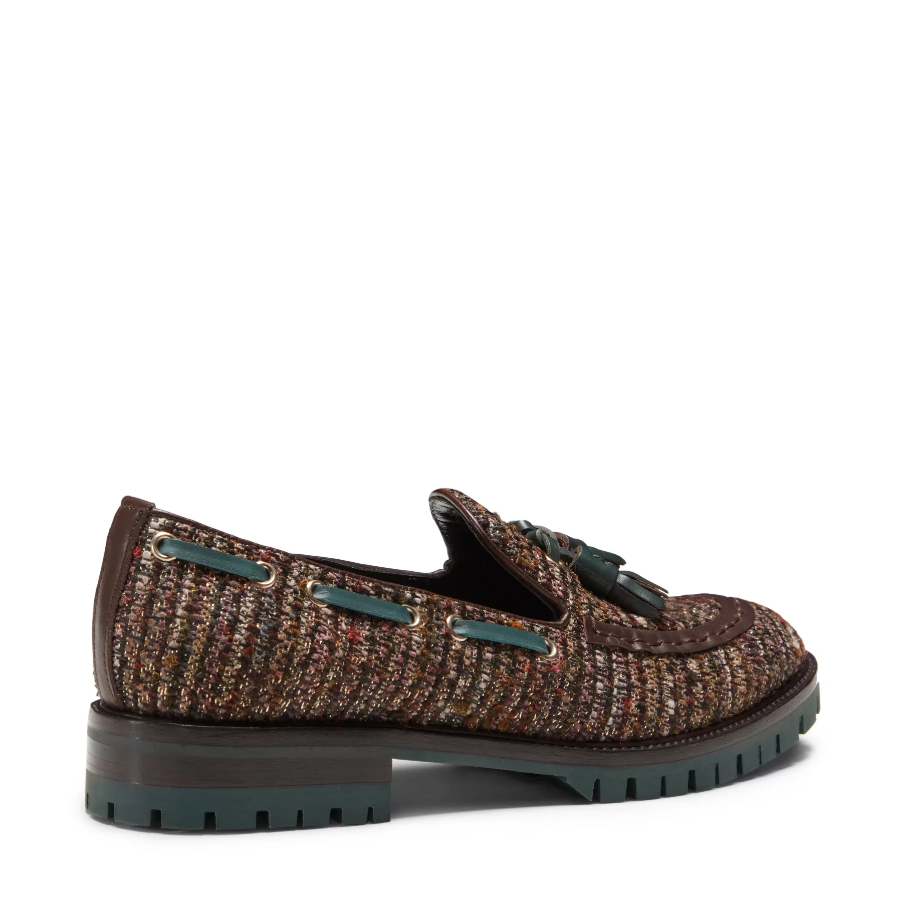 Hot Fratelli Rossetti Mocassino Brera in tessuto colore marrone- Marrone/oro