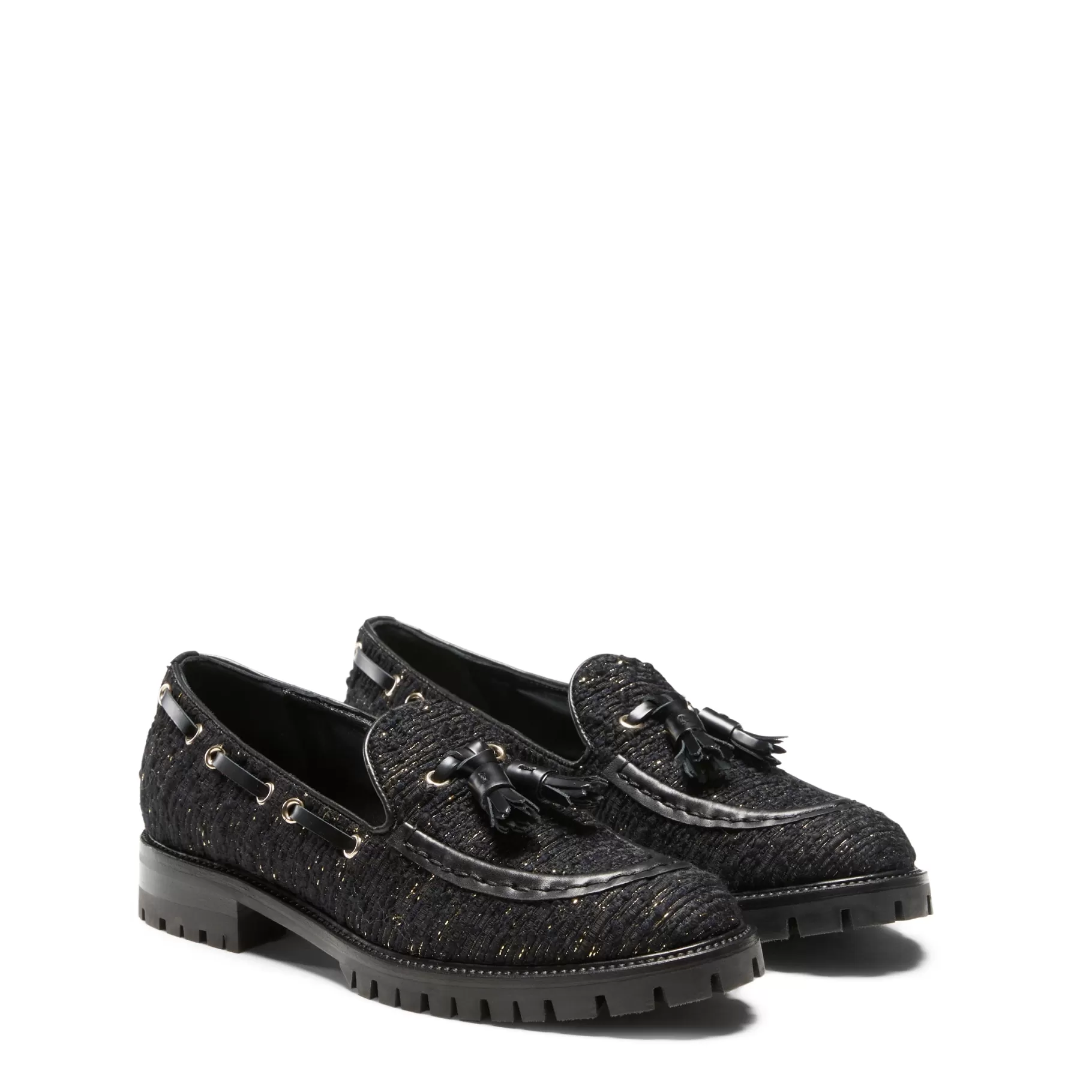 Cheap Fratelli Rossetti Mocassino Brera in tessuto colore nero- Nero/oro