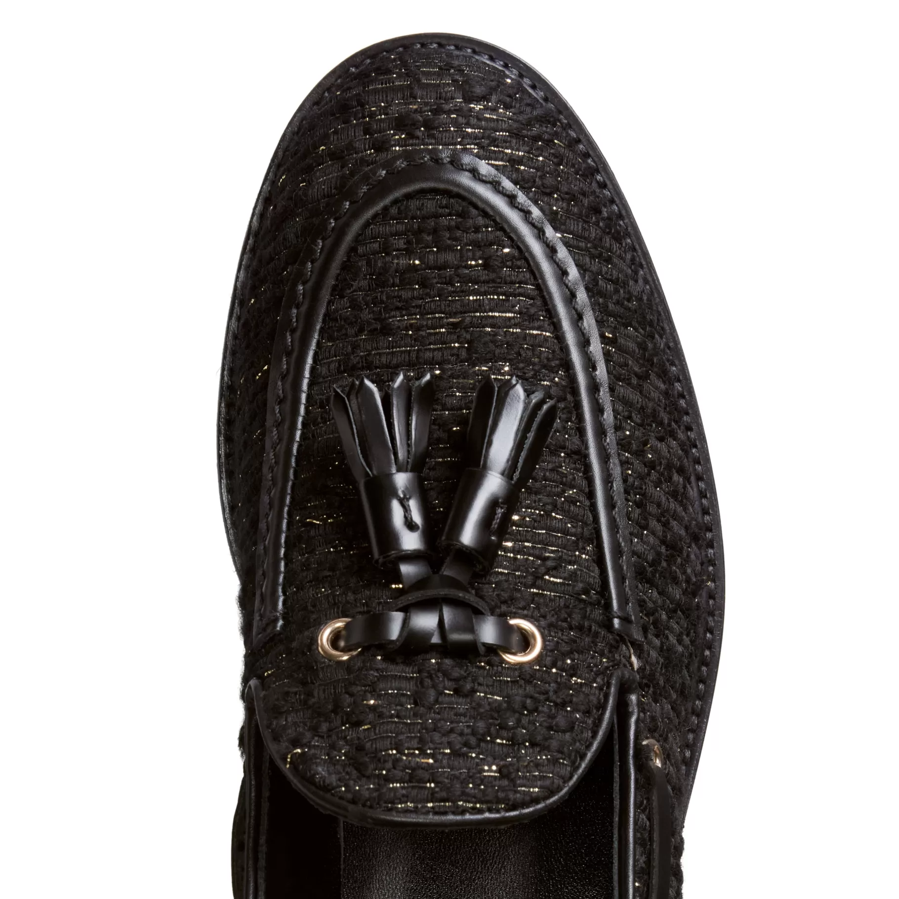 Cheap Fratelli Rossetti Mocassino Brera in tessuto colore nero- Nero/oro