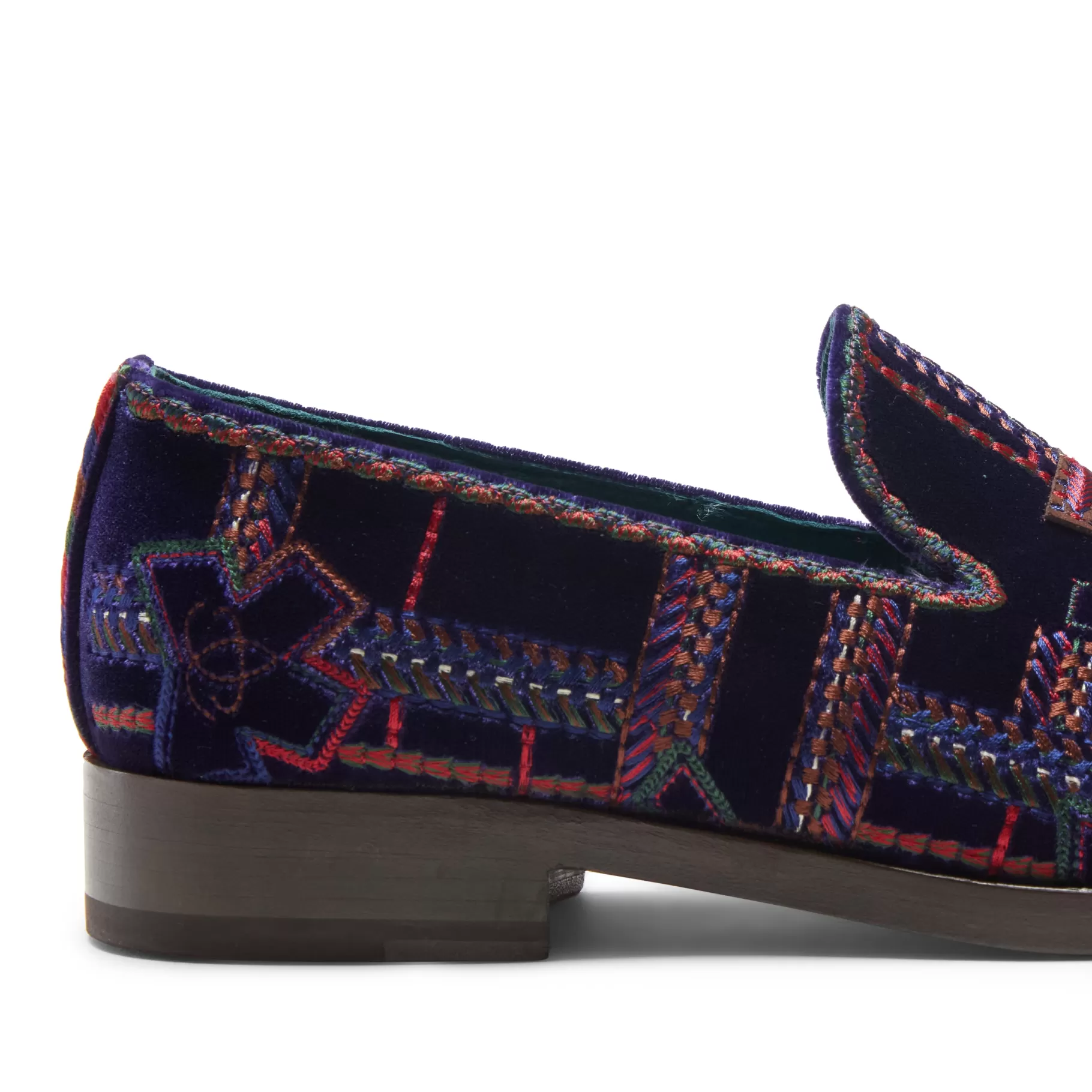 New Fratelli Rossetti Mocassino Brera Special Embroidery in velluto multicolor- Ametista