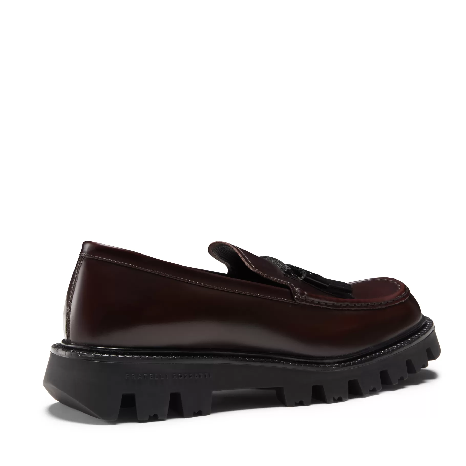 New Fratelli Rossetti Mocassino Fiocchetto Patch Registered Design in pelle colore - Bordeaux