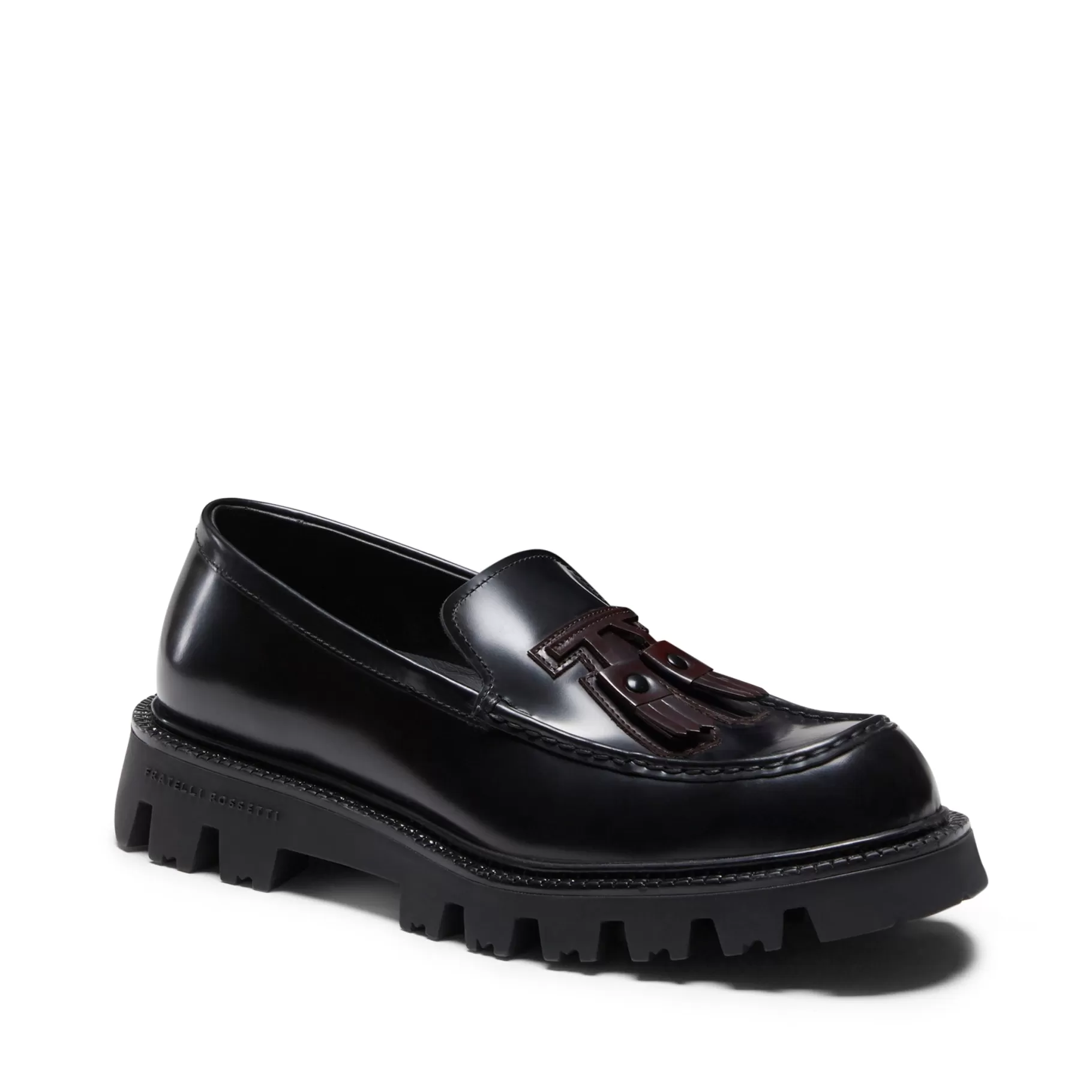 Fashion Fratelli Rossetti Mocassino Fiocchetto Patch Registered Design in pelle colore - Nero