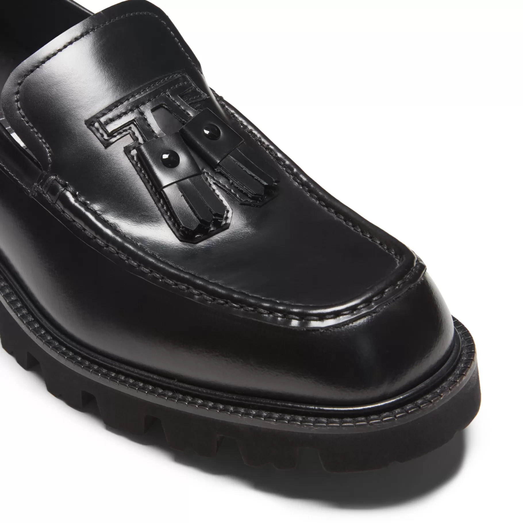 Hot Fratelli Rossetti Mocassino Fiocchetto Patch Registered Design in pelle colore - Nero