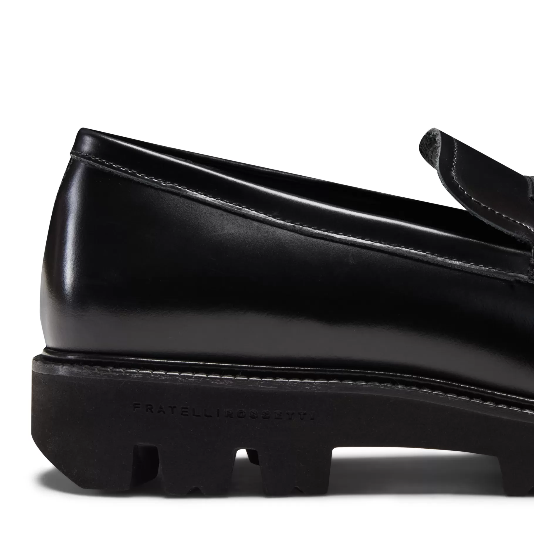 Hot Fratelli Rossetti Mocassino Fiocchetto Patch Registered Design in pelle colore - Nero