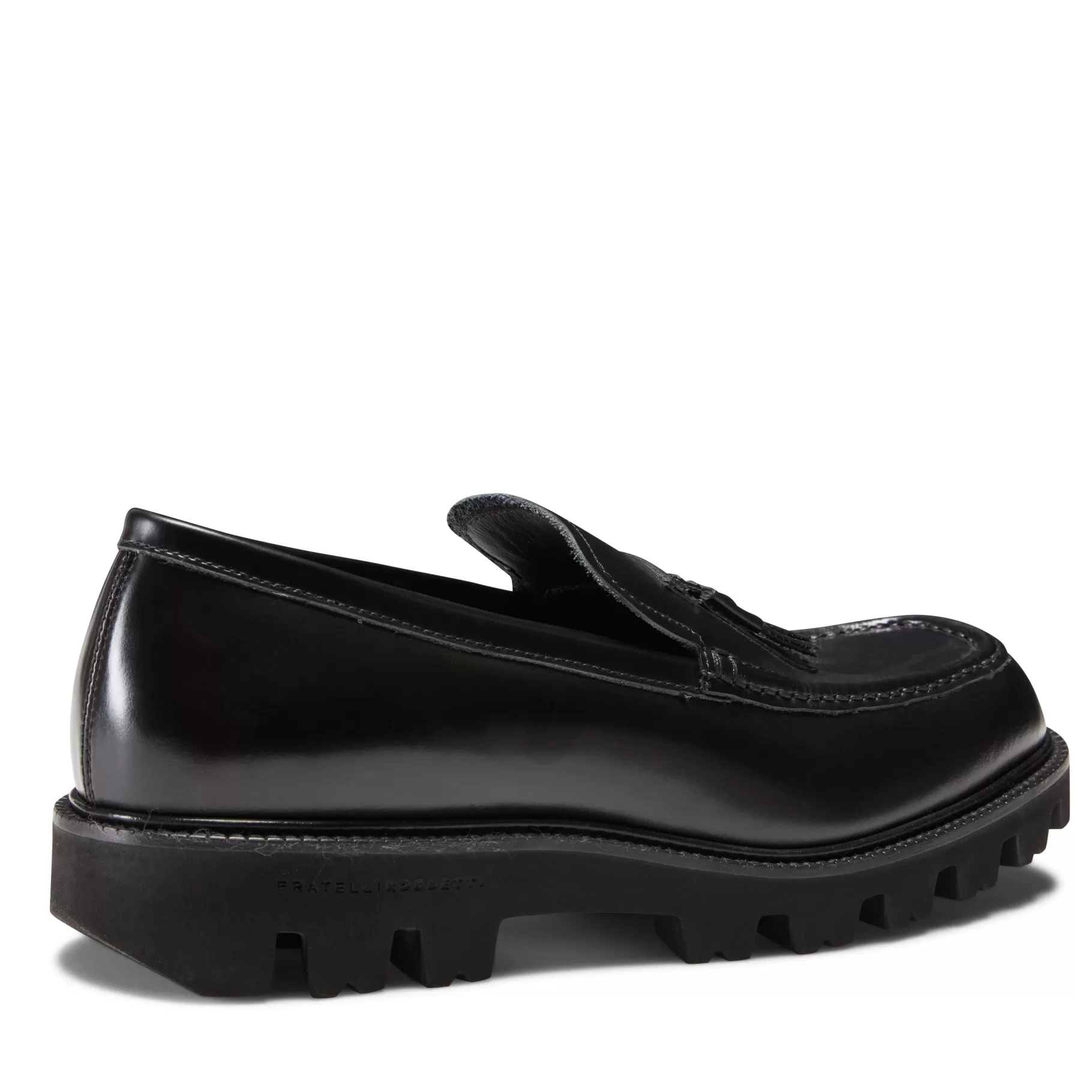 Hot Fratelli Rossetti Mocassino Fiocchetto Patch Registered Design in pelle colore - Nero