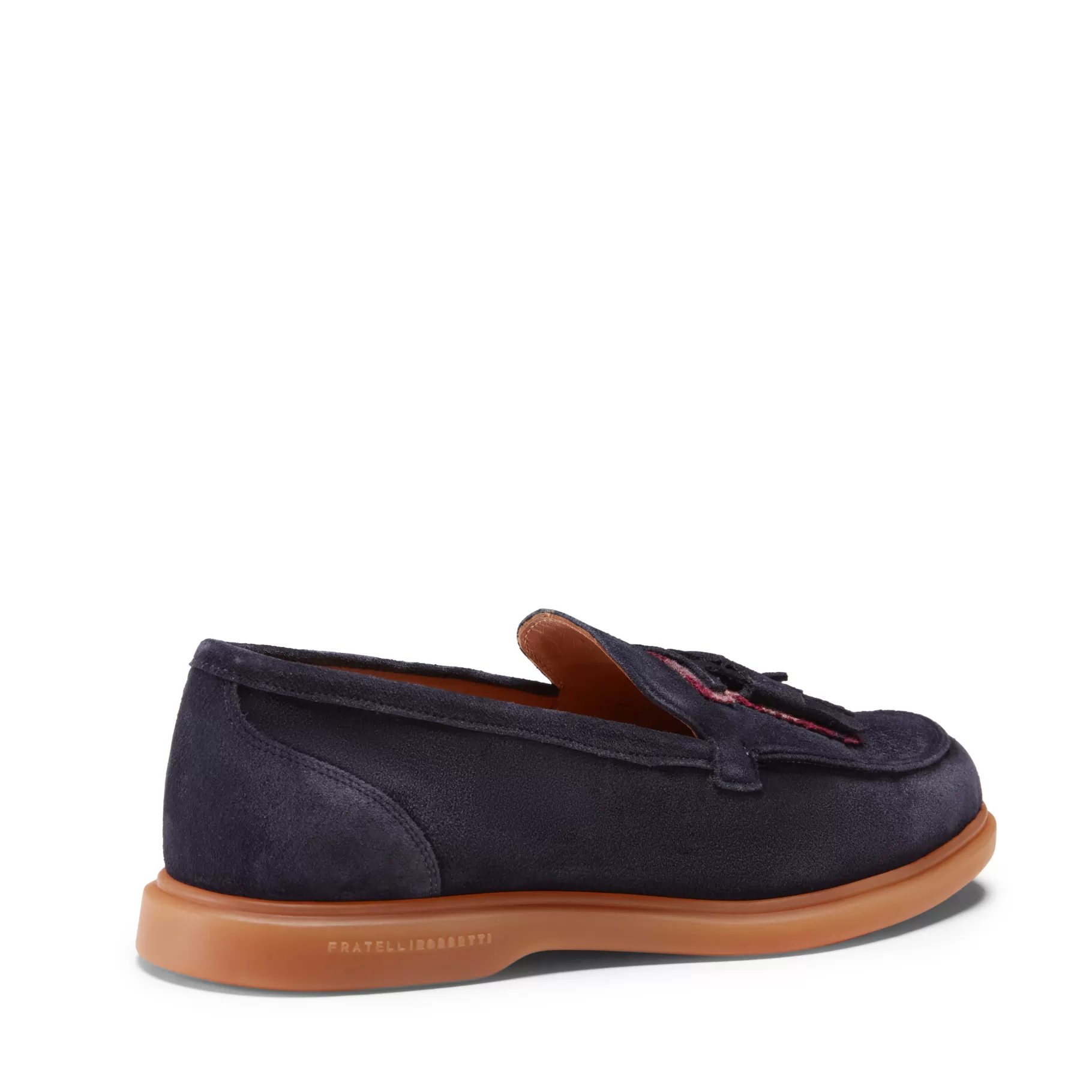 Fashion Fratelli Rossetti Mocassino Fiocchetto Patch Registered Design in suede colore blu- Navy