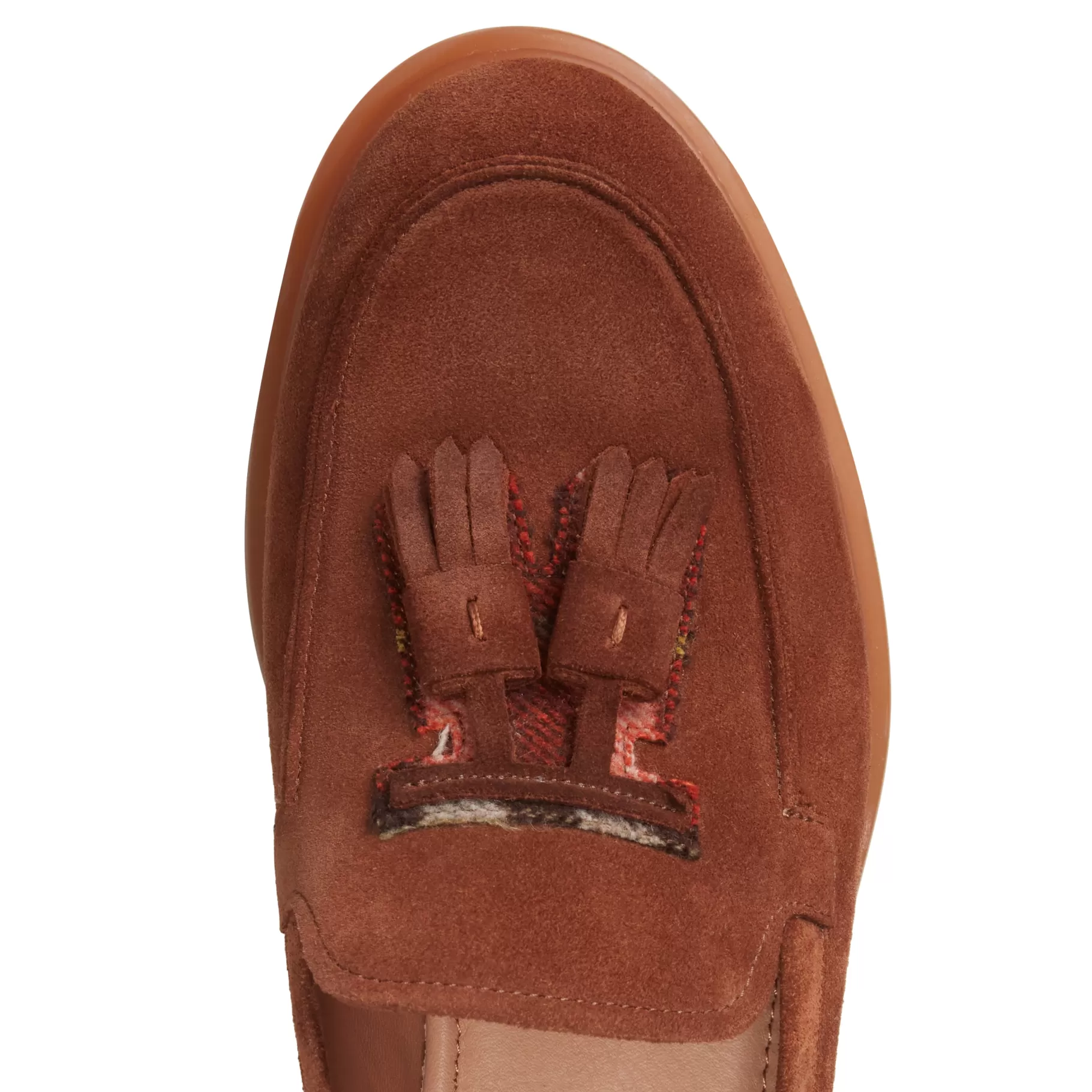 Store Fratelli Rossetti Mocassino Fiocchetto Patch Registered Design in suede colore - Bruciato