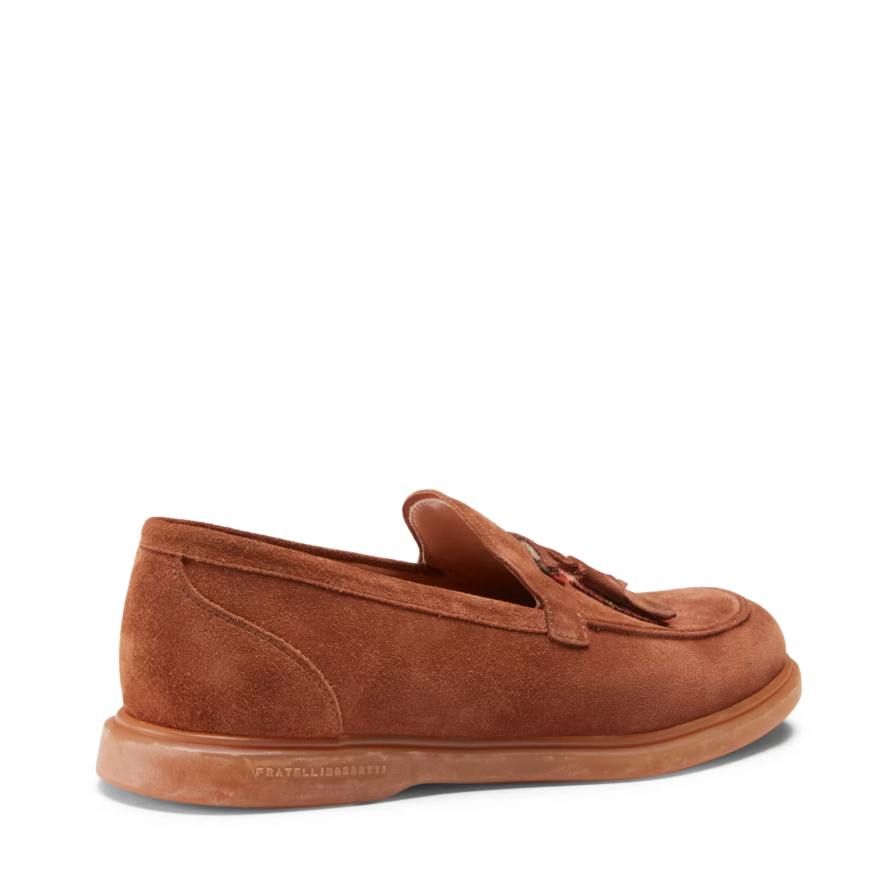 Store Fratelli Rossetti Mocassino Fiocchetto Patch Registered Design in suede colore - Bruciato