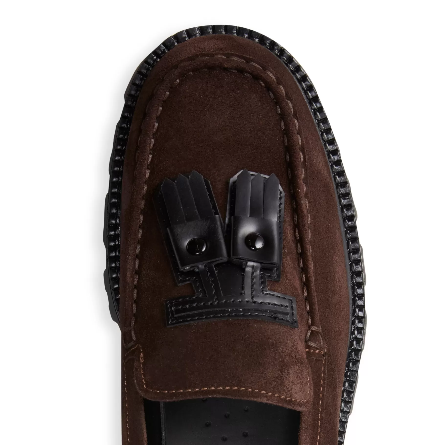 Hot Fratelli Rossetti Mocassino Fiocchetto Patch Registered Design in suede colore cuoio- Cacao