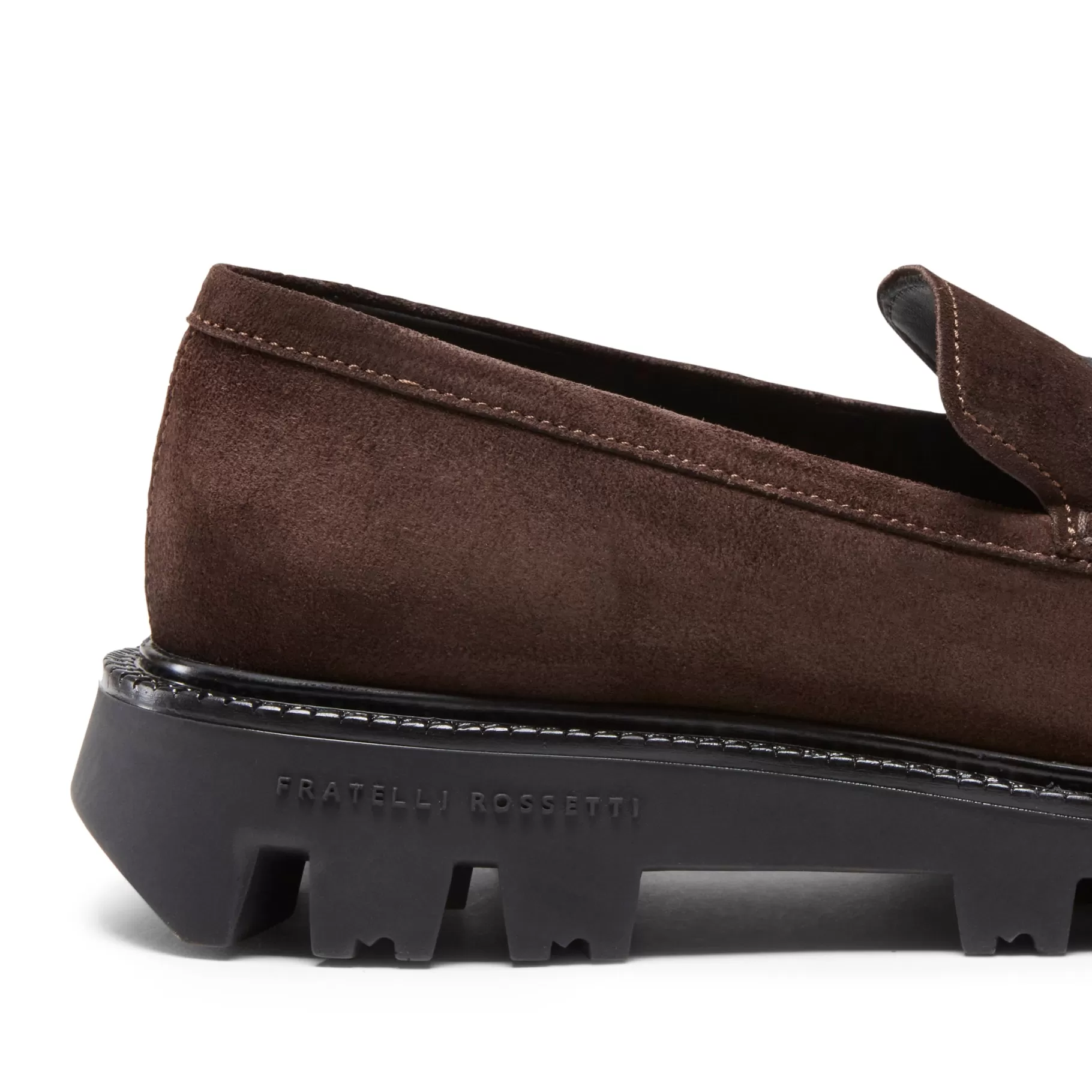 Hot Fratelli Rossetti Mocassino Fiocchetto Patch Registered Design in suede colore cuoio- Cacao