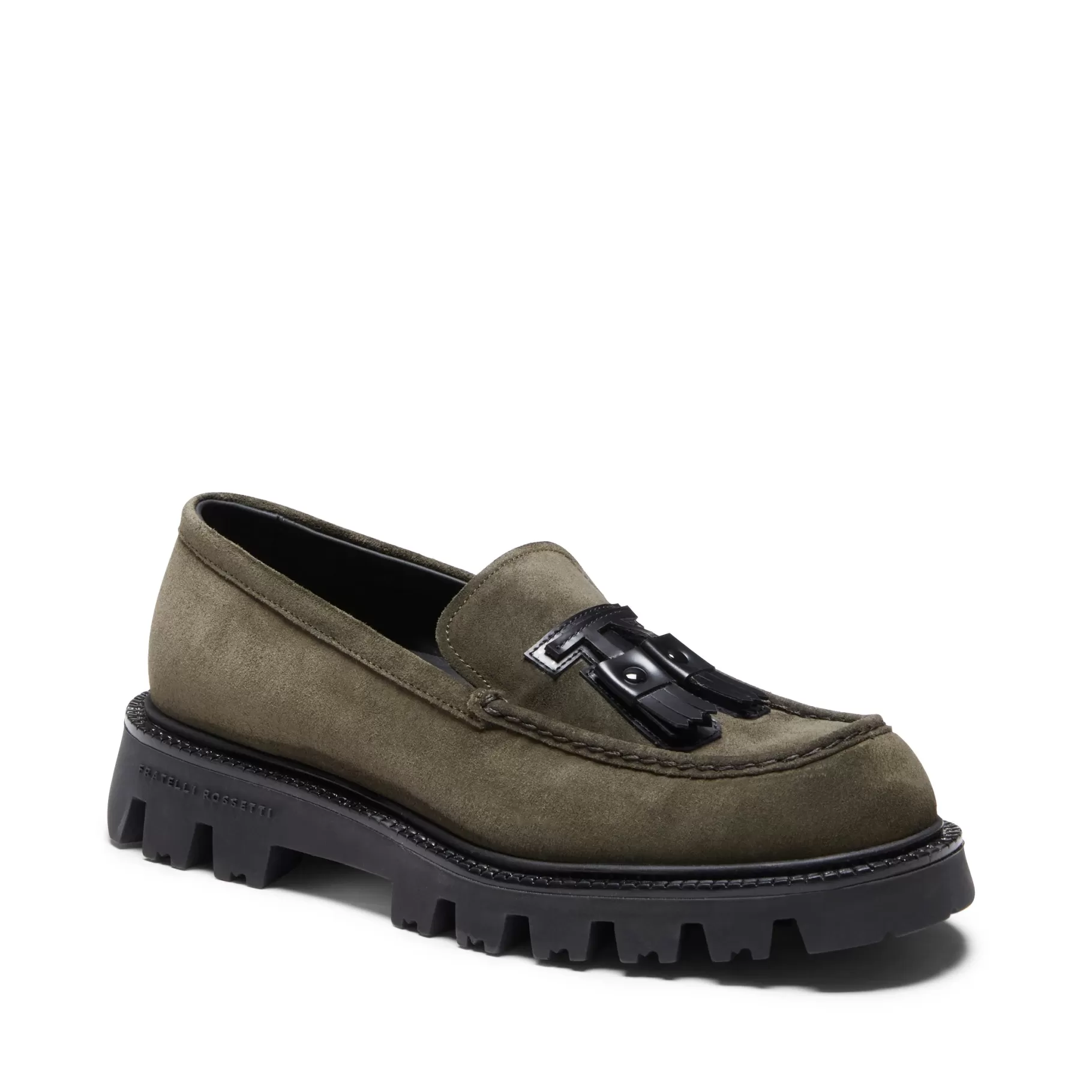 Cheap Fratelli Rossetti Mocassino Fiocchetto Patch Registered Design in suede colore verde - Bosco