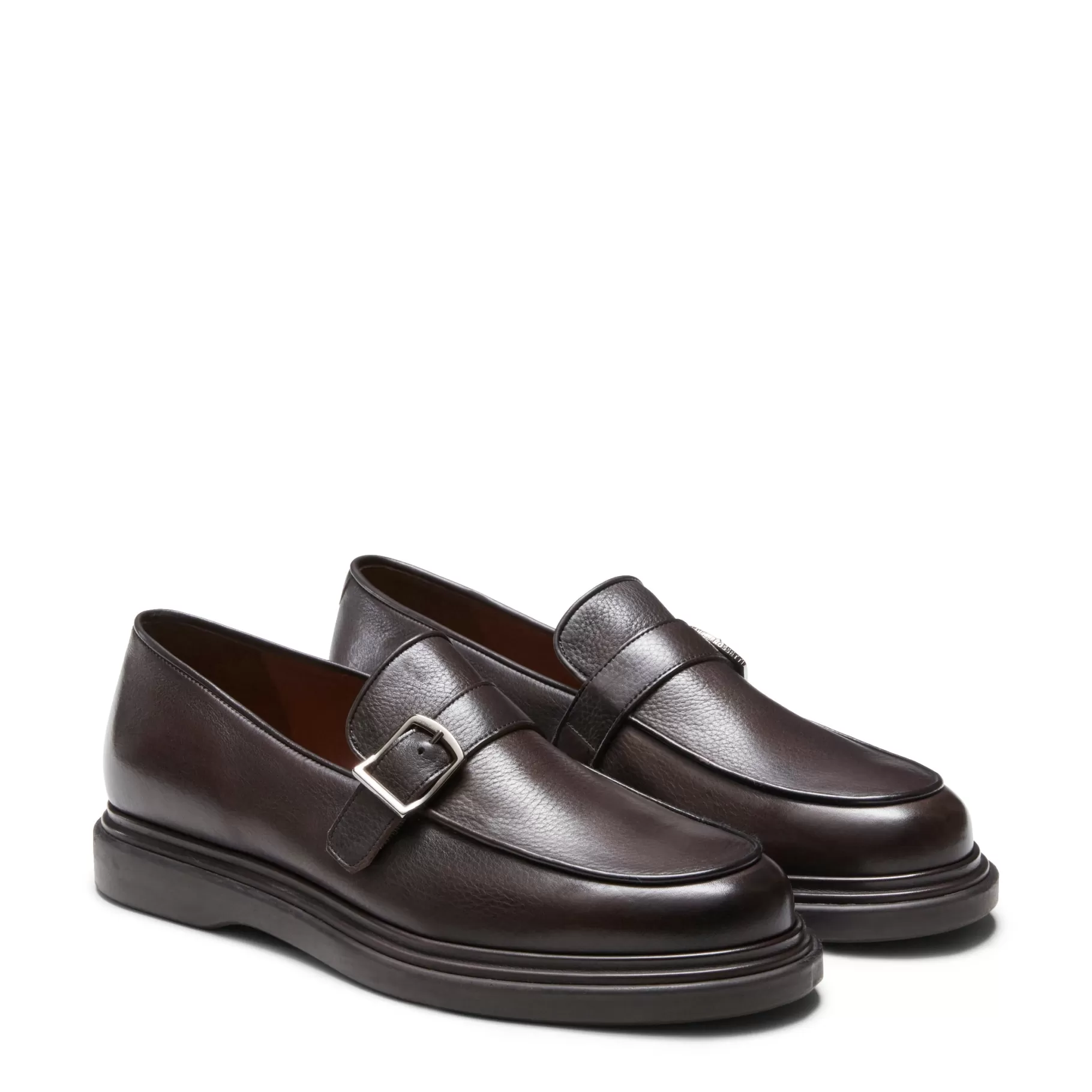 Shop Fratelli Rossetti Mocassino in pelle colore - Mogano