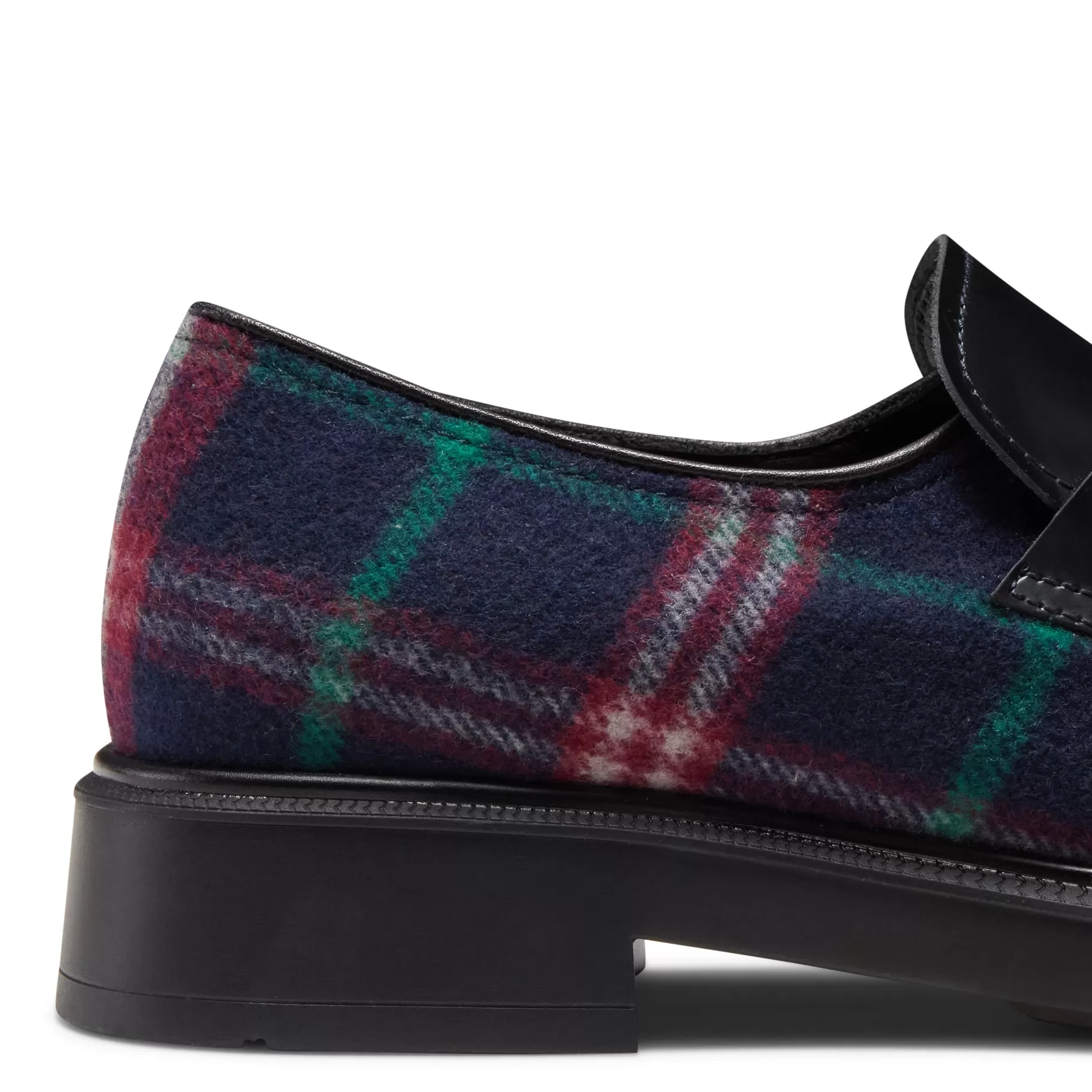 Store Fratelli Rossetti Mocassino in pelle e tessuto Tartan da donna colore - Blu