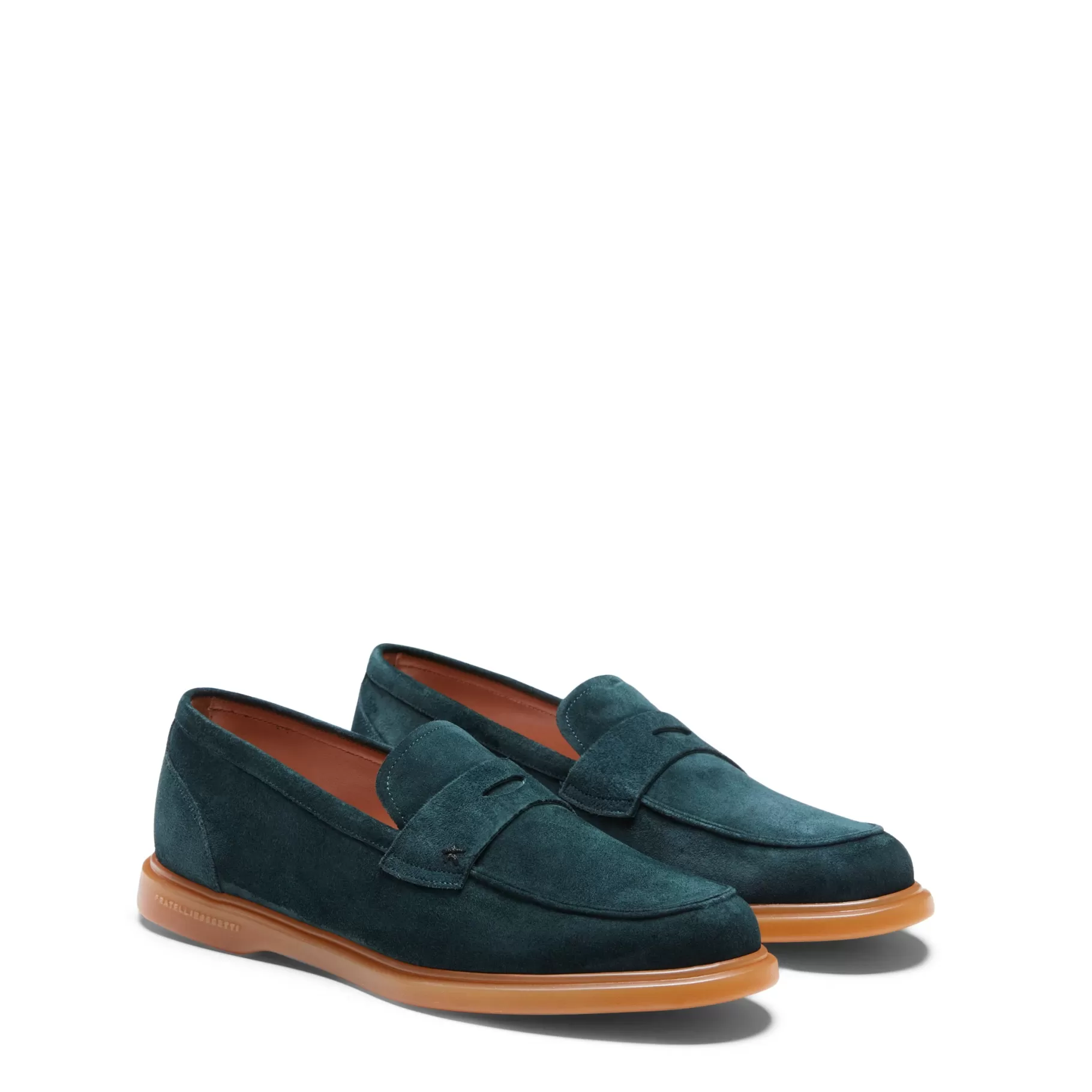 Hot Fratelli Rossetti Mocassino in suede colore verde - Bottiglia