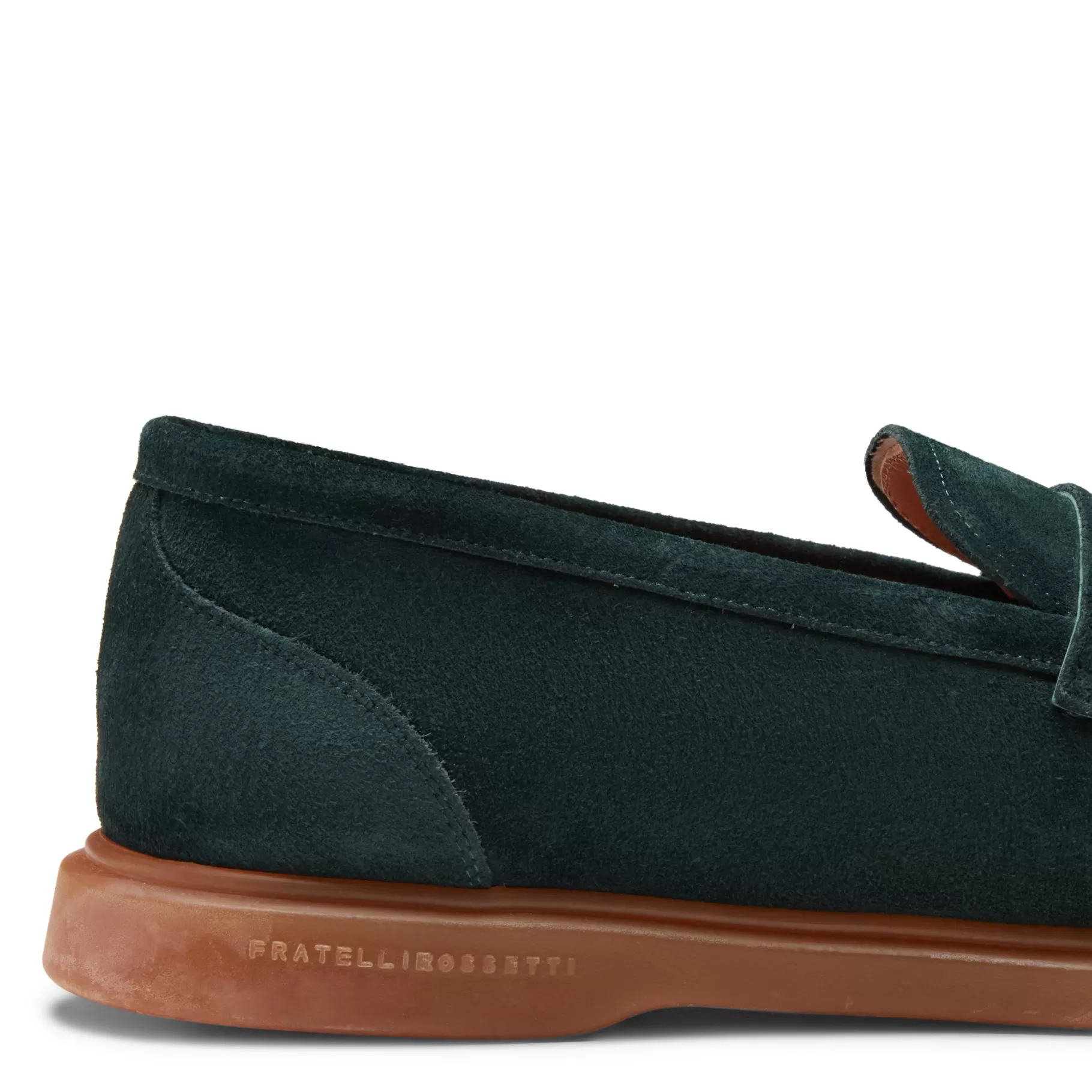 Hot Fratelli Rossetti Mocassino in suede colore verde - Bottiglia