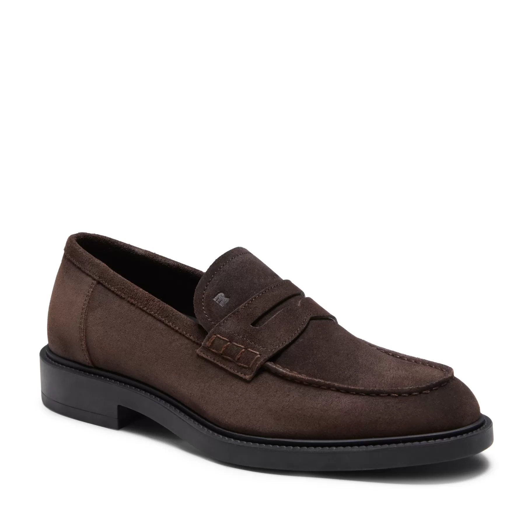 Shop Fratelli Rossetti Mocassino uomo in suede color - Cacao