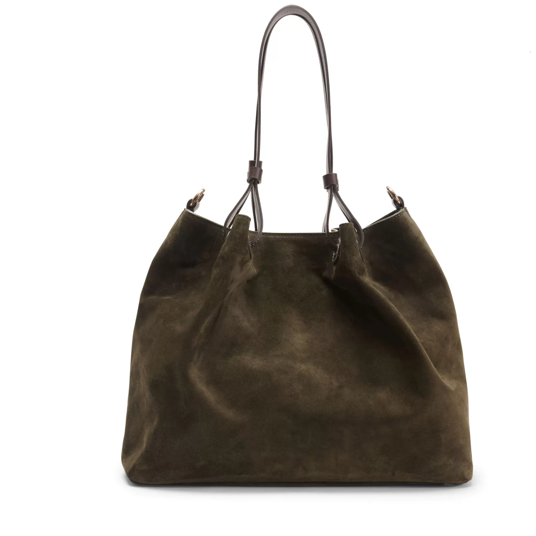 Clearance Fratelli Rossetti Royal Tote bag in suede colore verde-