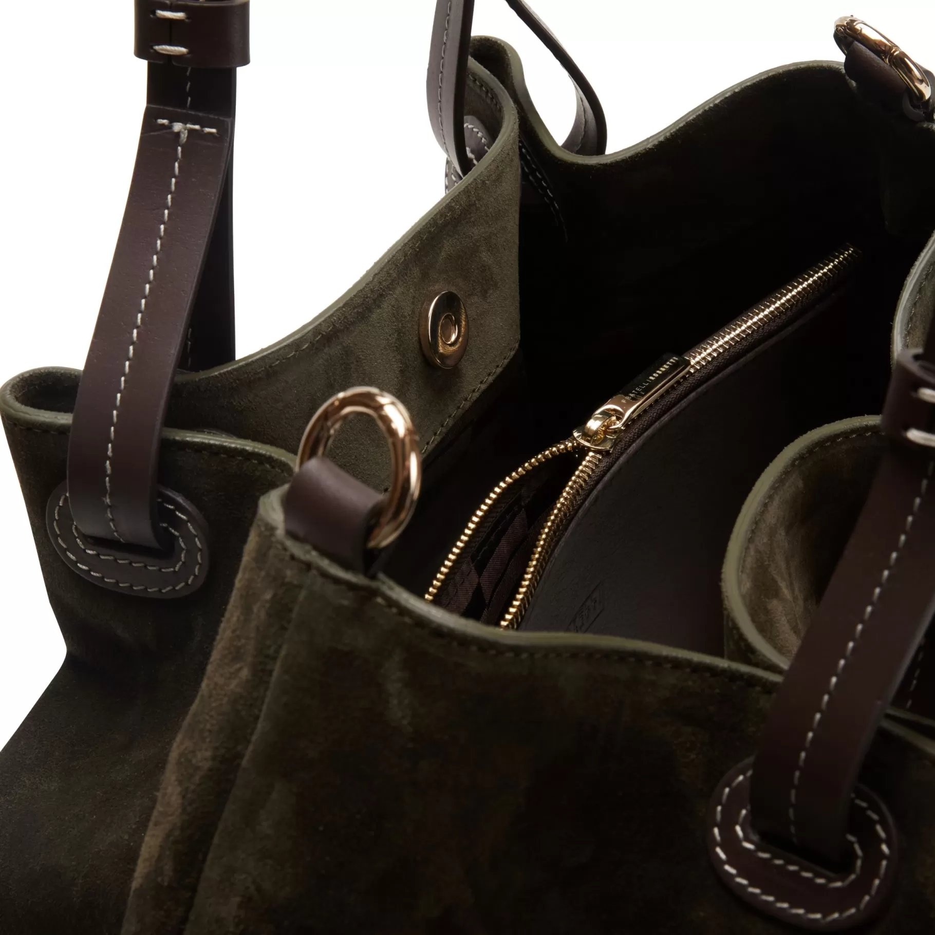Clearance Fratelli Rossetti Royal Tote bag in suede colore verde-