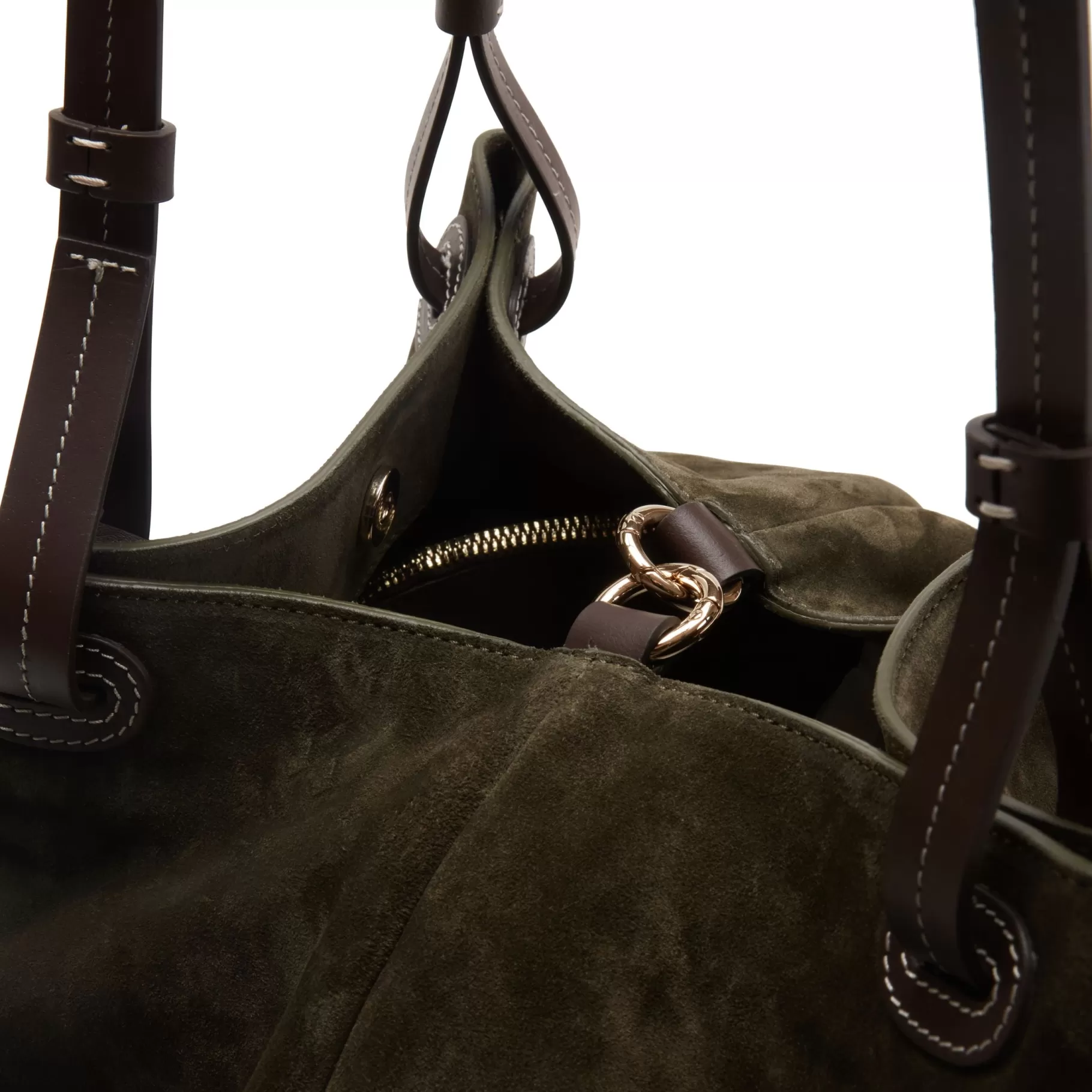 Clearance Fratelli Rossetti Royal Tote bag in suede colore verde-