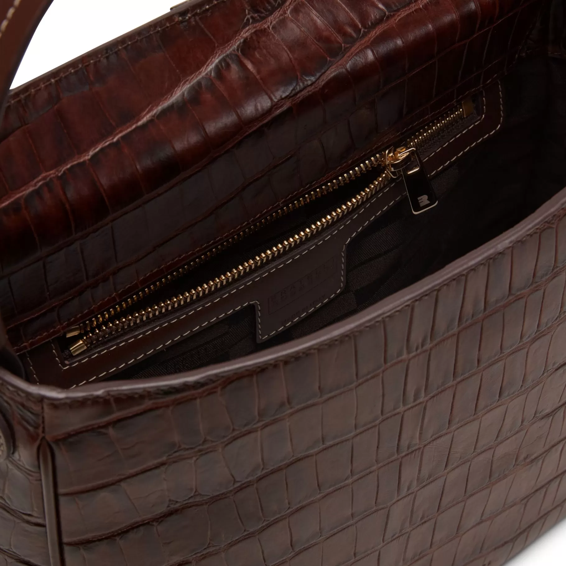 Sale Fratelli Rossetti Shoulder bag Royal in pelle colore marrone-