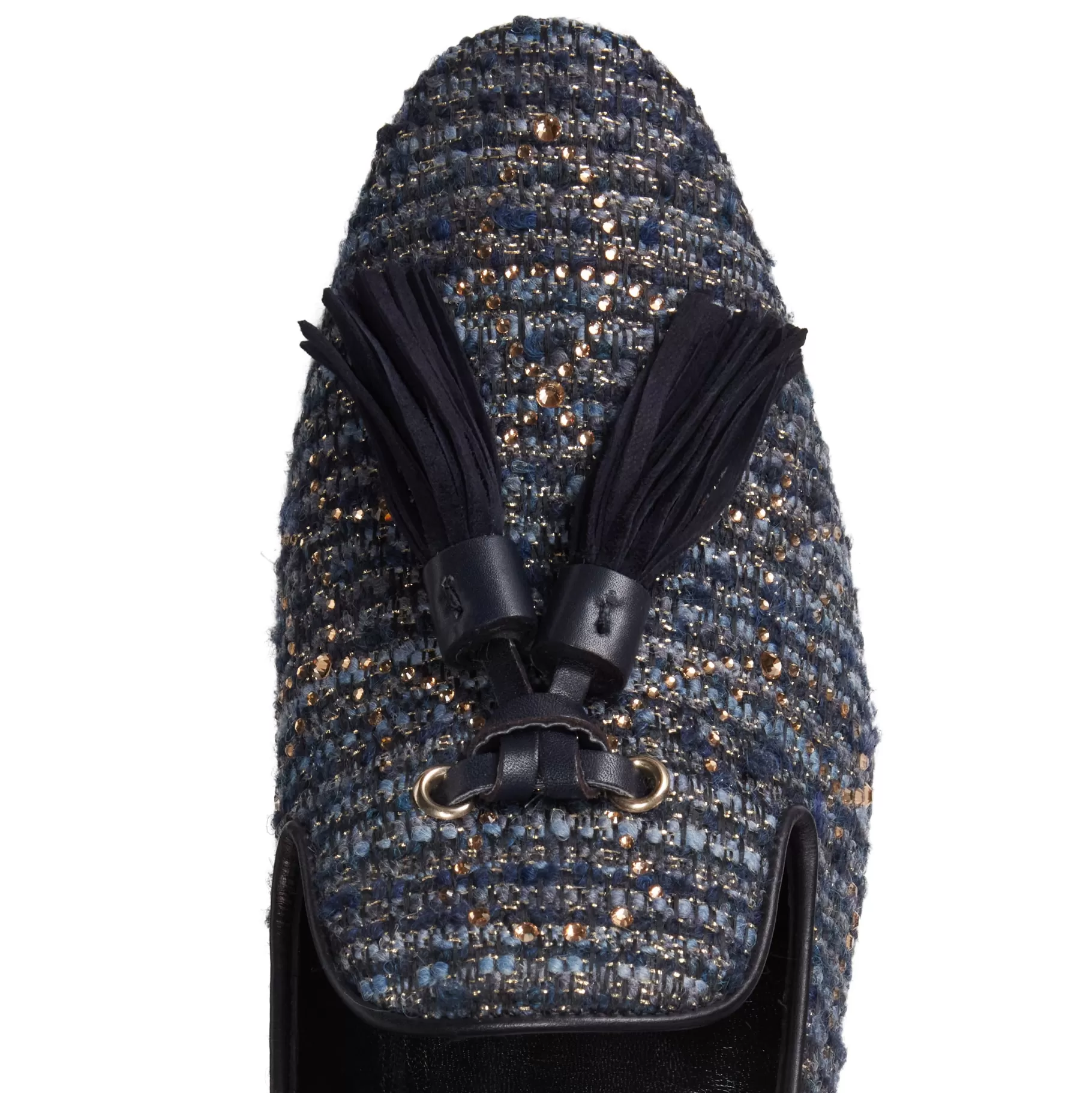 Store Fratelli Rossetti Slipper Hobo in tessuto colore blu- Blu/oro