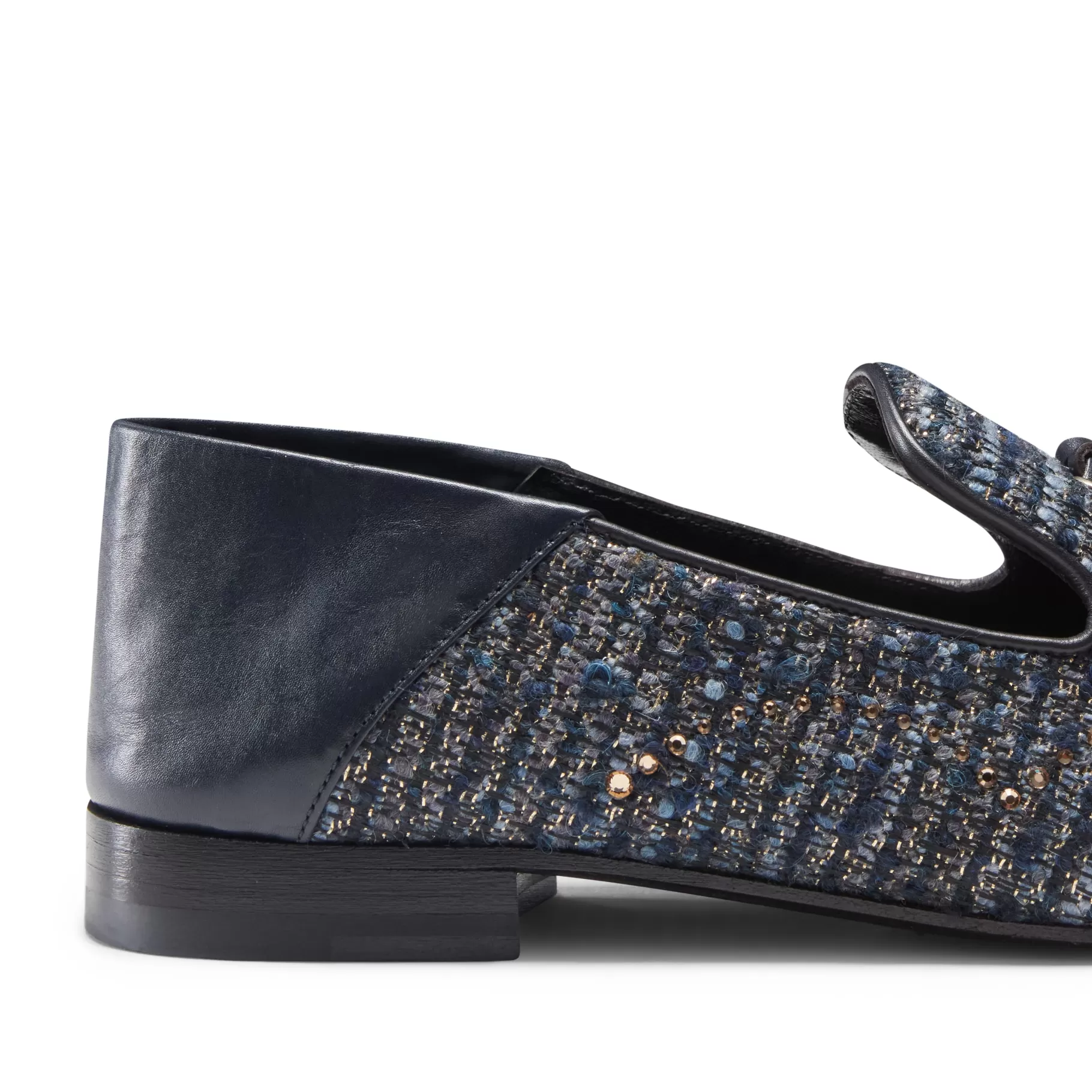 Store Fratelli Rossetti Slipper Hobo in tessuto colore blu- Blu/oro