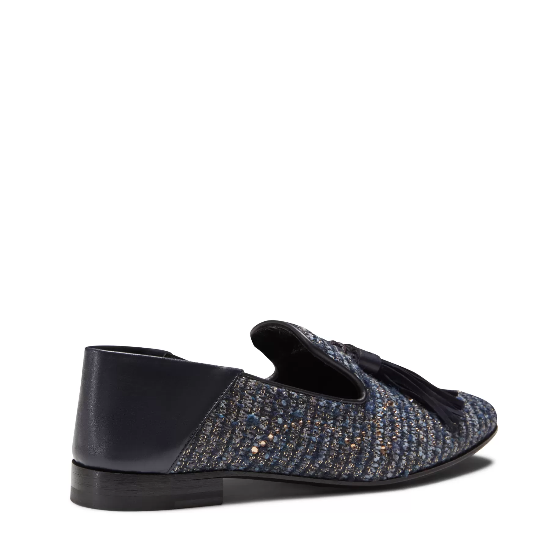 Store Fratelli Rossetti Slipper Hobo in tessuto colore blu- Blu/oro