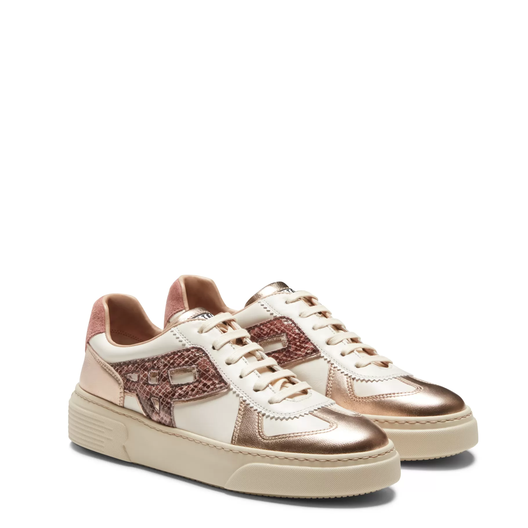 New Fratelli Rossetti Sneaker da donna in pelle colore bianco - Riso