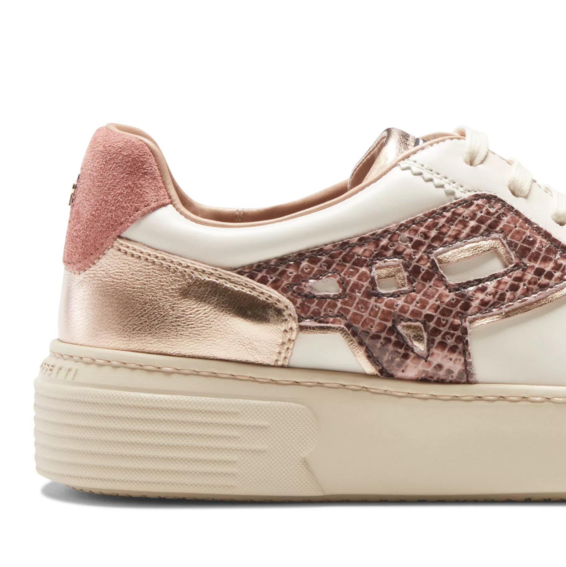 New Fratelli Rossetti Sneaker da donna in pelle colore bianco - Riso
