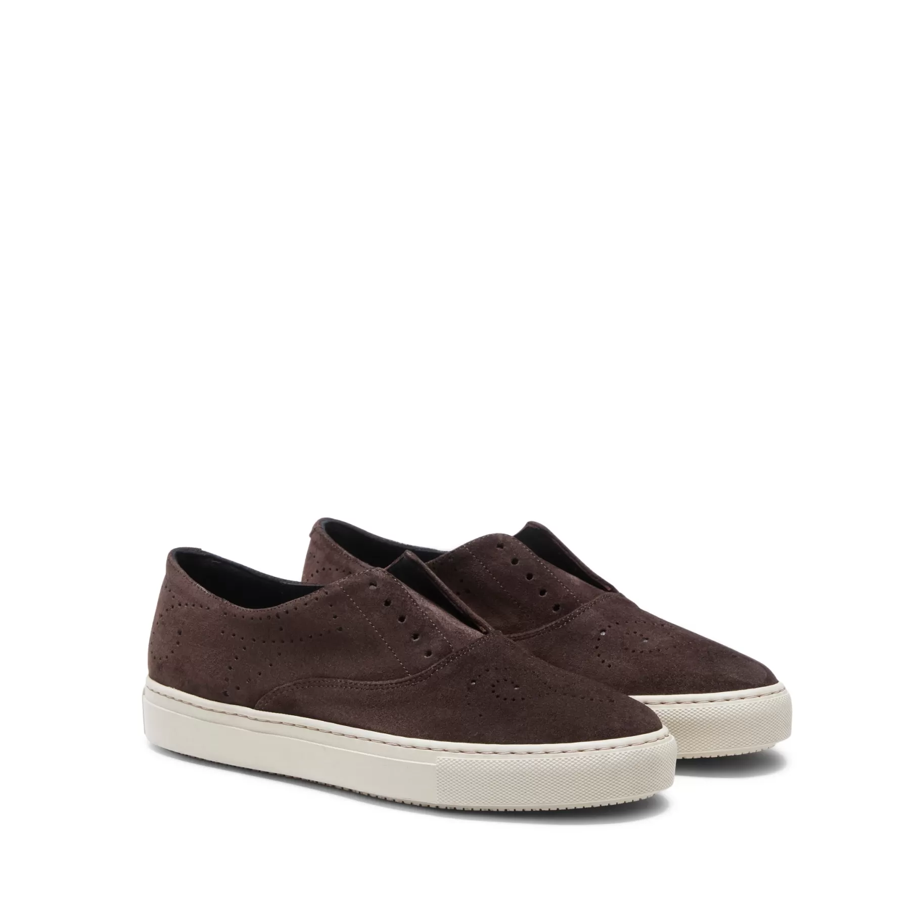 Shop Fratelli Rossetti Sneaker Hobo Sport in suede colore - Cacao