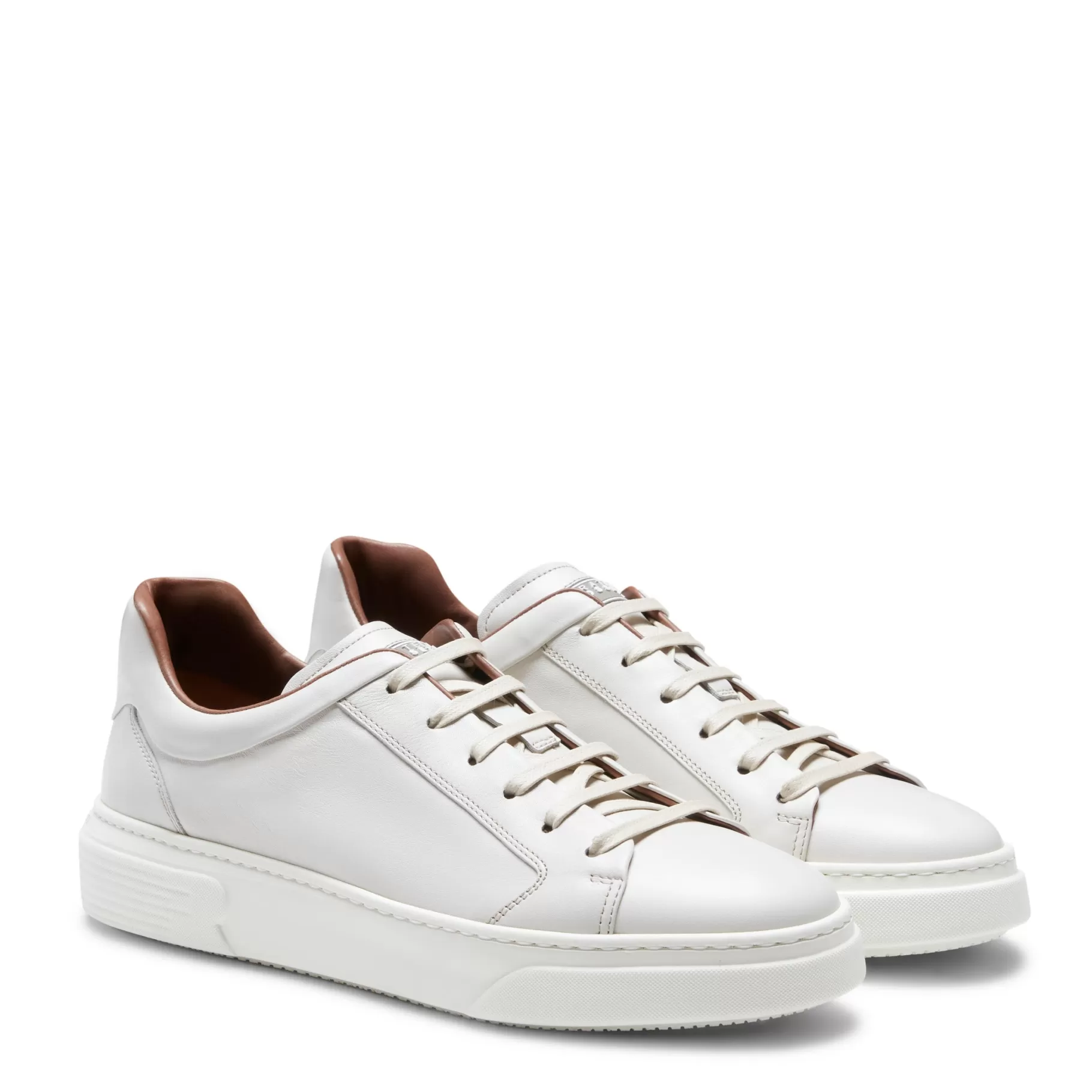 Shop Fratelli Rossetti Sneaker in pelle colore - Latte
