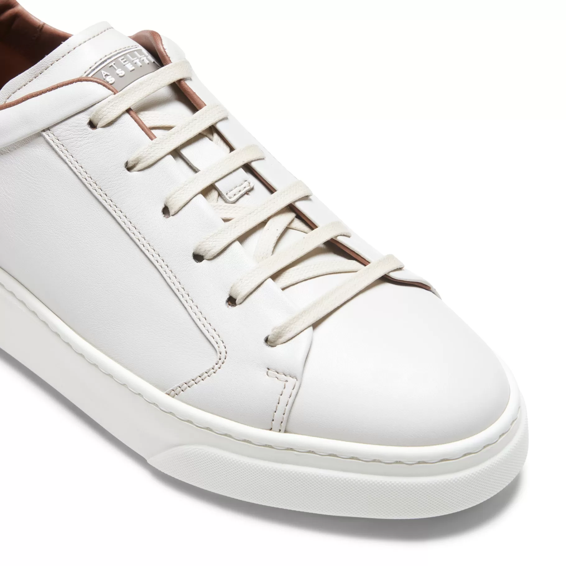 Shop Fratelli Rossetti Sneaker in pelle colore - Latte