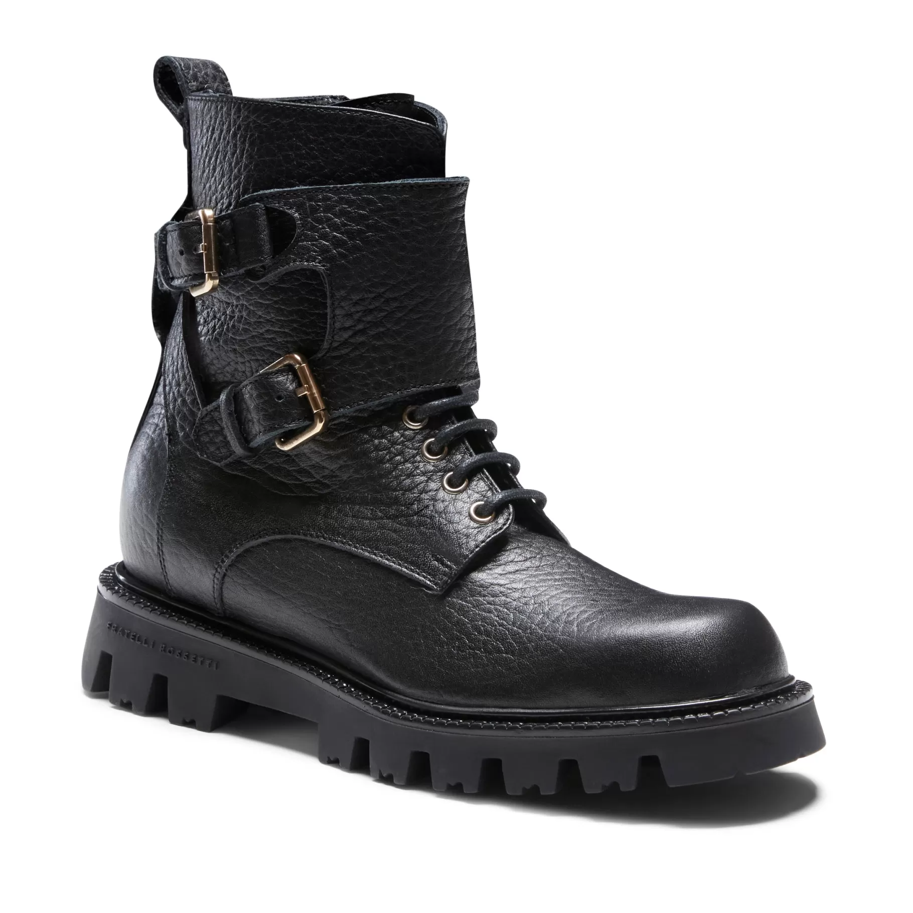 Best Sale Fratelli Rossetti Stivaletto biker in pelle colore - Nero