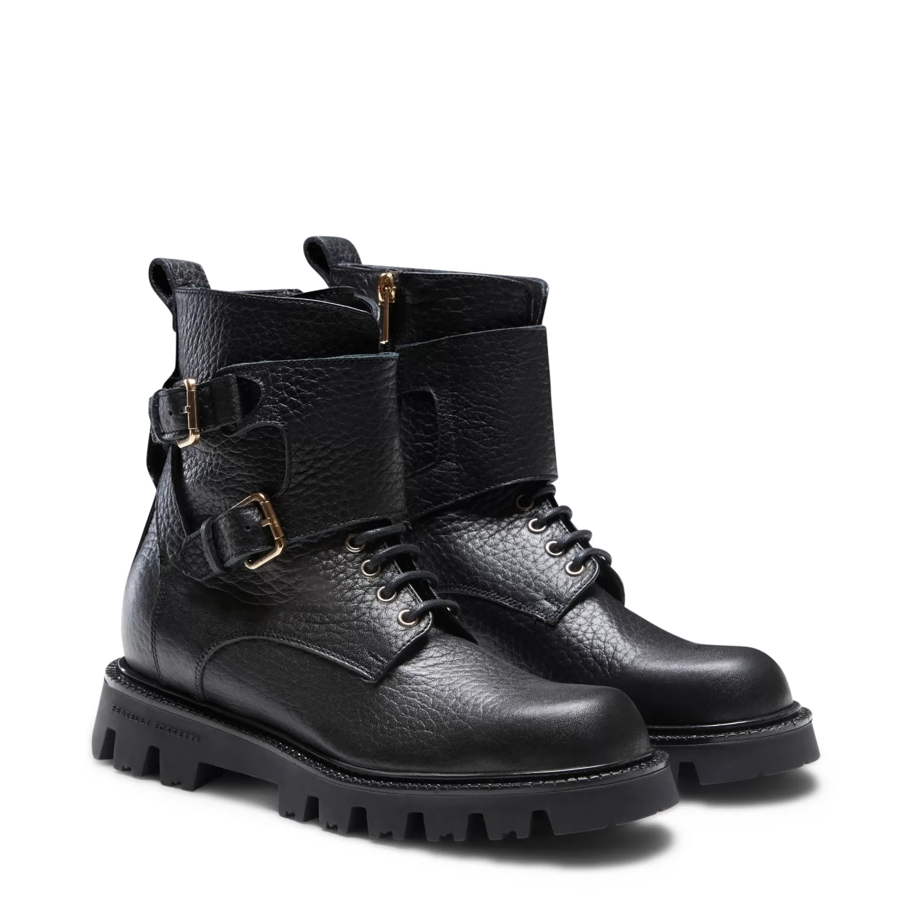 Best Sale Fratelli Rossetti Stivaletto biker in pelle colore - Nero