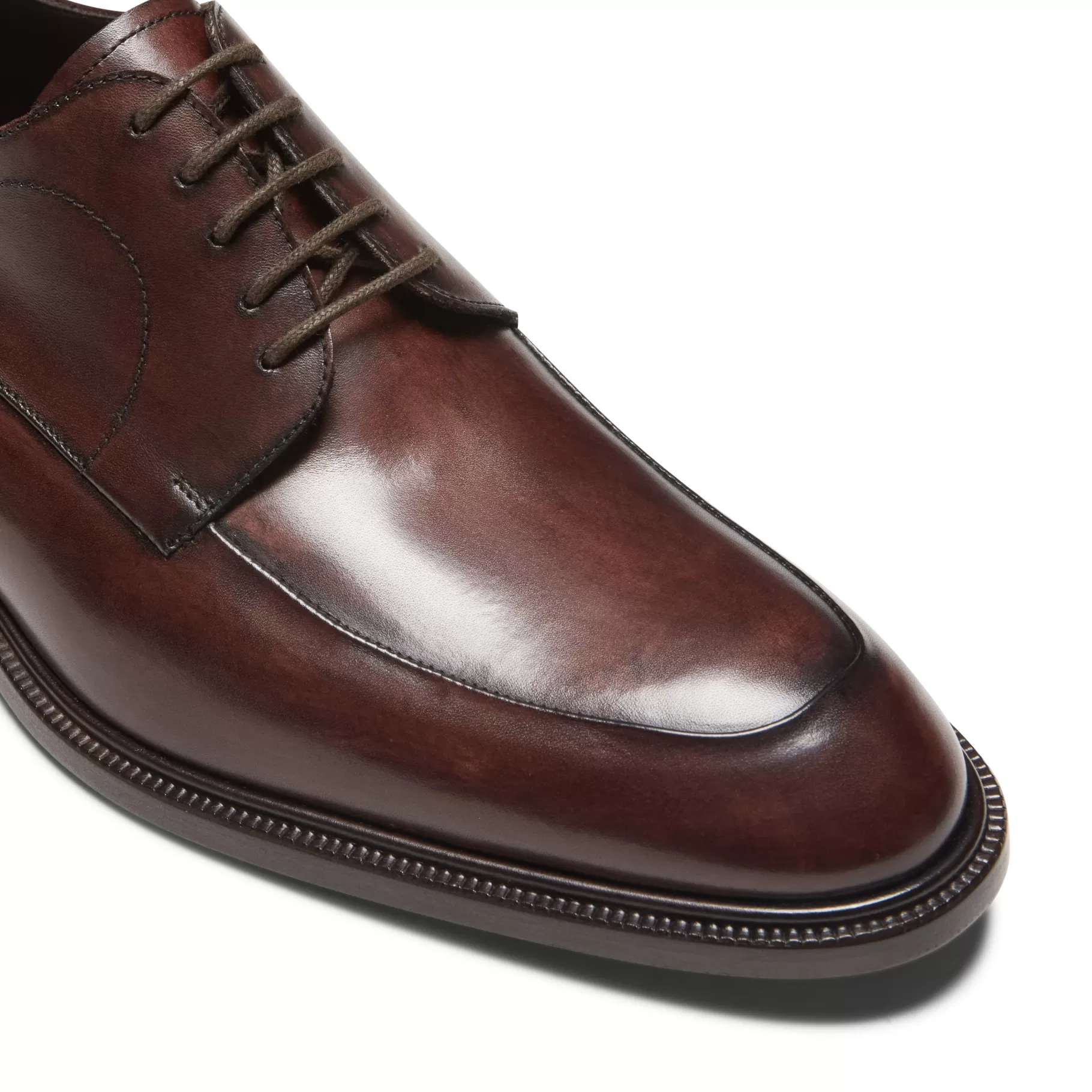 Clearance Fratelli Rossetti Stringata Derby da uomo in pelle colore marrone- Marronescuro